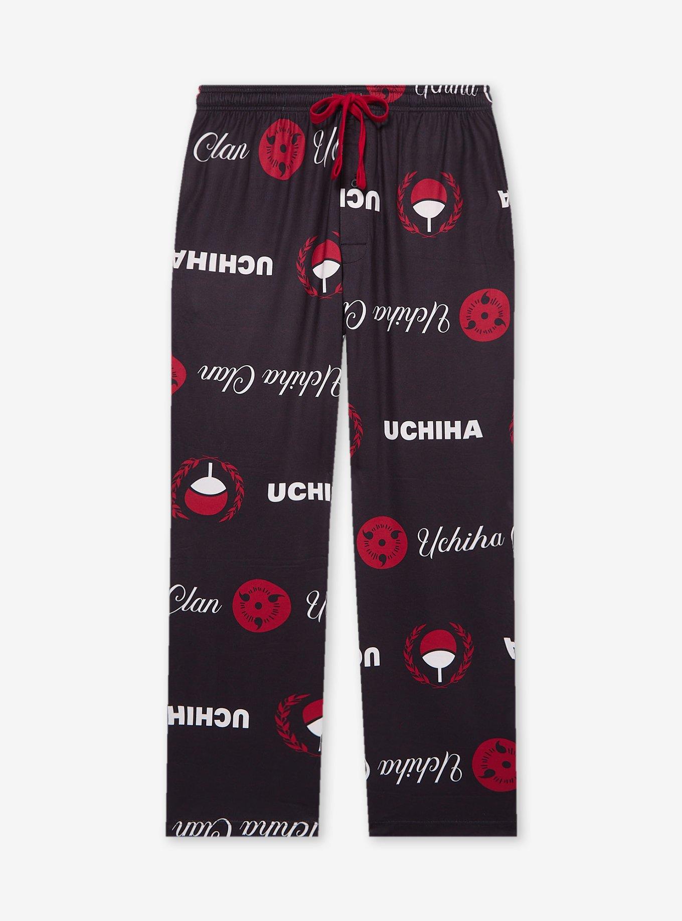 Naruto Shippuden Uchicha Name Allover Print Sleep Pants - BoxLunch Exclusive, , hi-res