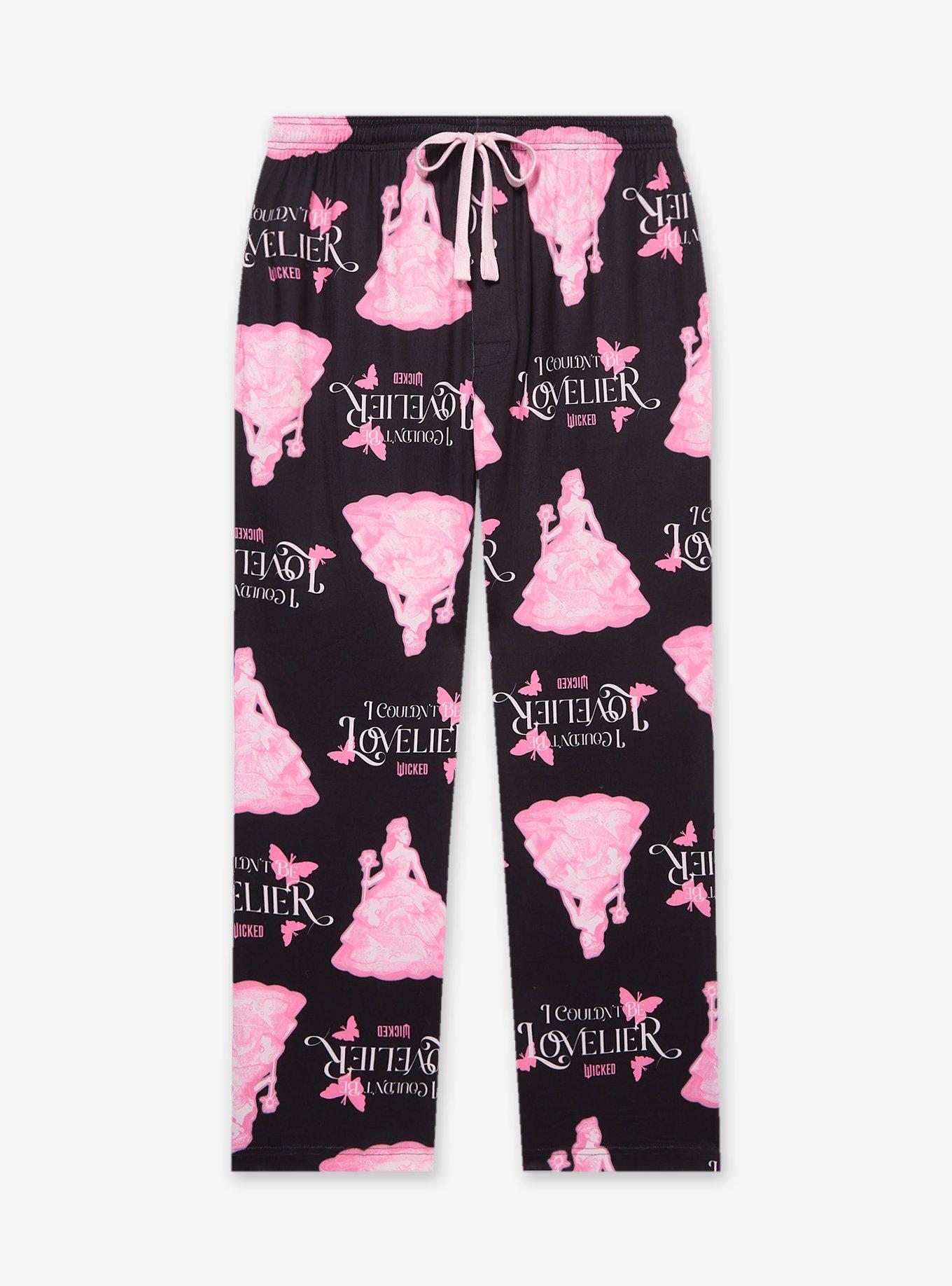Wicked Glinda Tonal Allover Print Plus Size Sleep Pants - BoxLunch Exclusive, , hi-res