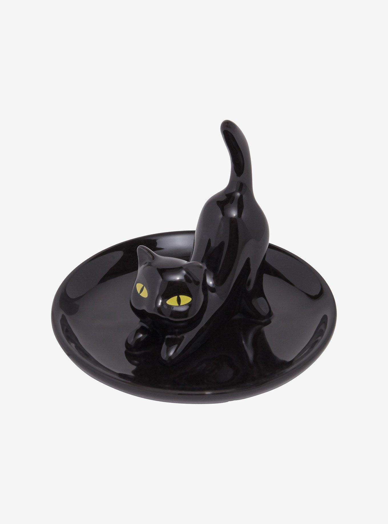 Black Cat Ceramic Trinket Tray Hot Topic Exclusive, , hi-res