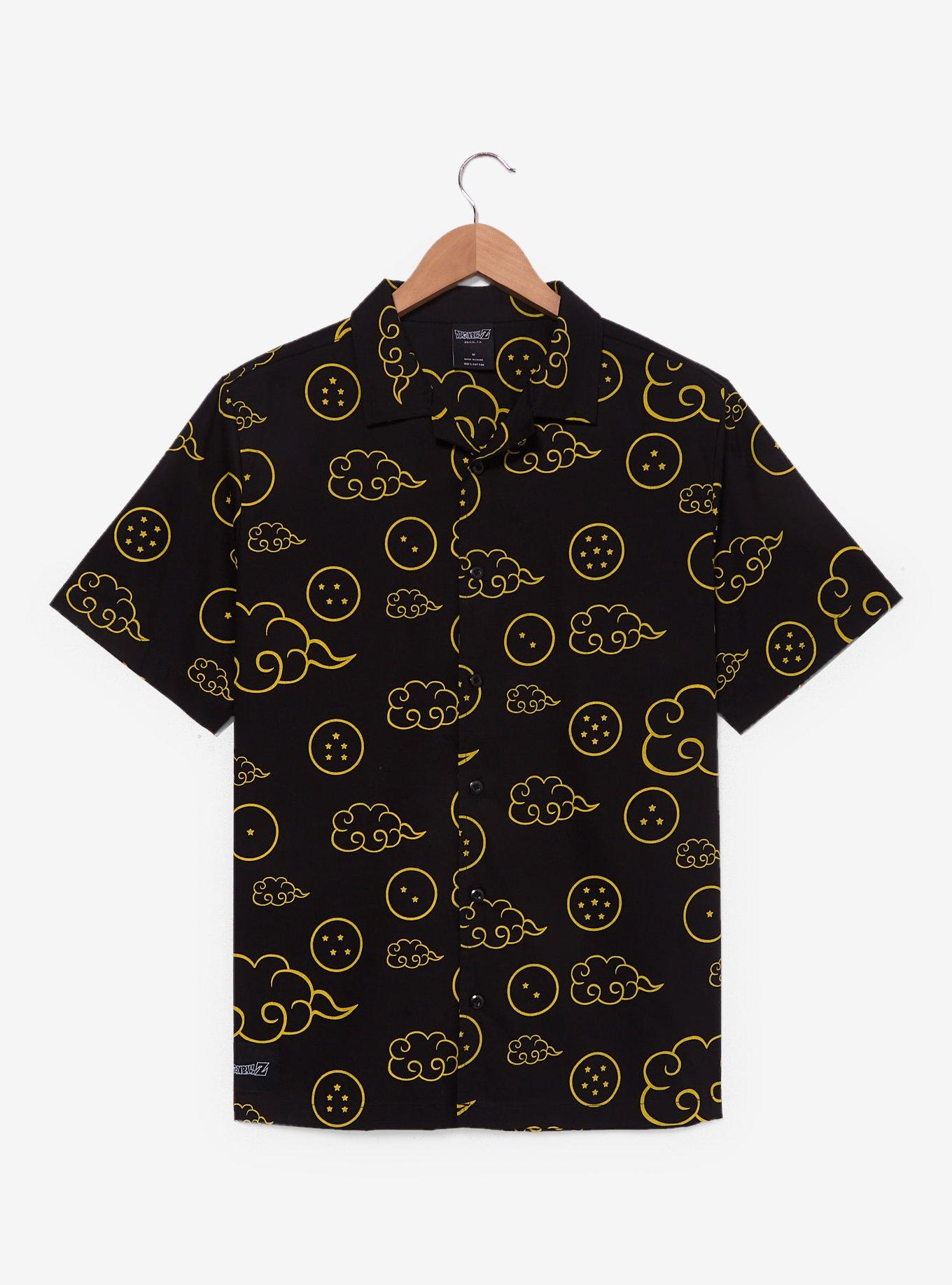 Dragon Ball Z Tonal Woven Button-Up — BoxLunch Exclusive, , hi-res