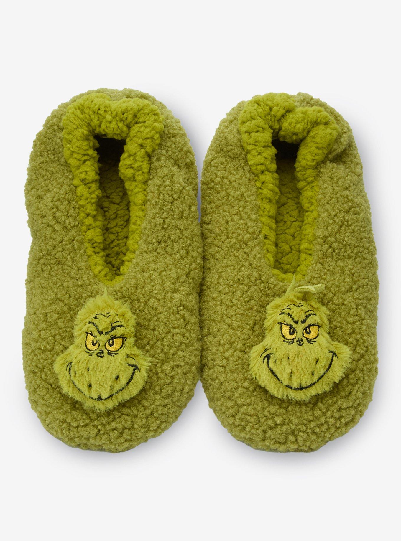 How the Grinch Stole Christmas Grinch 3D Sherpa Slipper Socks — BoxLunch Exclusive, , hi-res