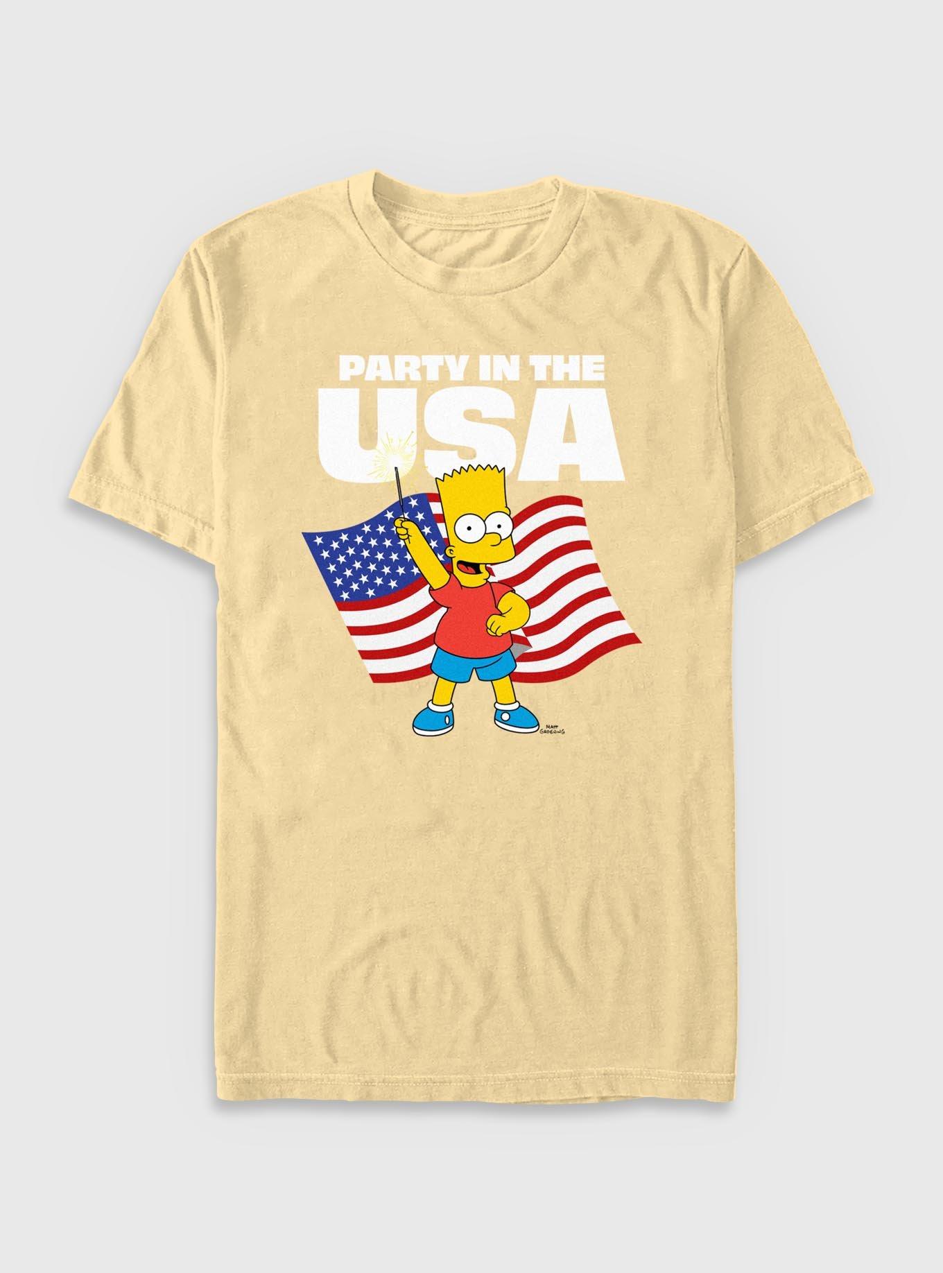 The Simpsons Partying Bart Garment Dye T-Shirt, , hi-res