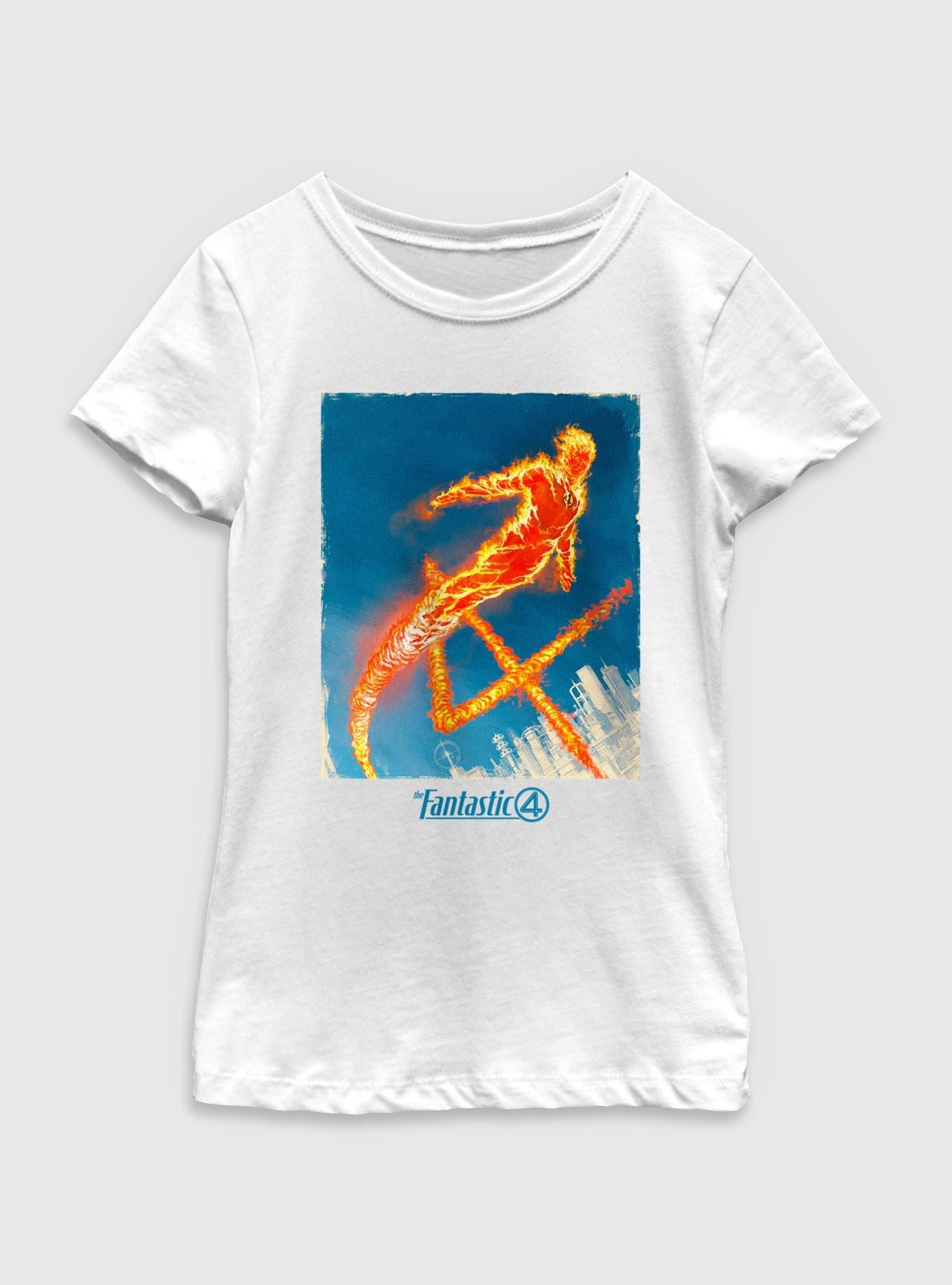 Marvel The Fantastic Four: First Steps The Human Torch Youth Girls T-Shirt, , hi-res