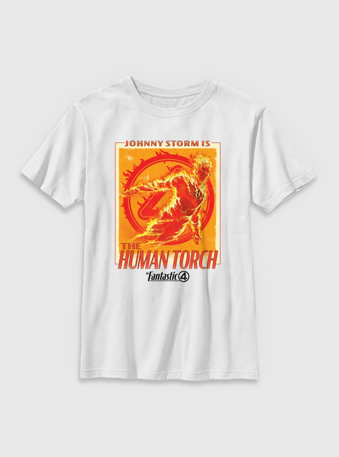 Marvel The Fantastic Four: First Steps Johnny Storm Is The Human Torch Youth T-Shirt, , hi-res
