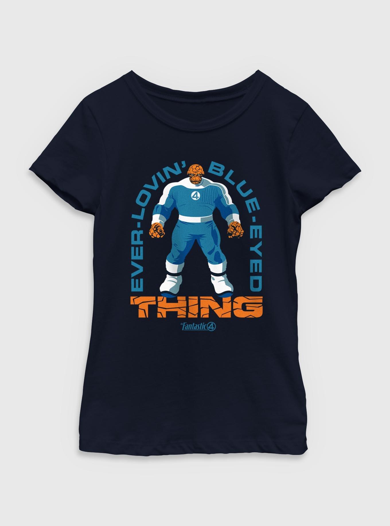 Marvel The Fantastic Four: First Steps Ever-Lovin Blue-Eyed The Thing Youth Girls T-Shirt
