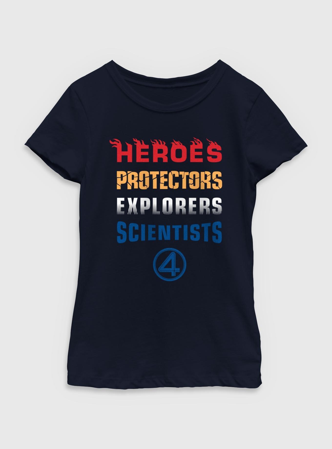 Marvel The Fantastic Four: First Steps Heroes Protectors Explorers Scientists Youth Girls T-Shirt