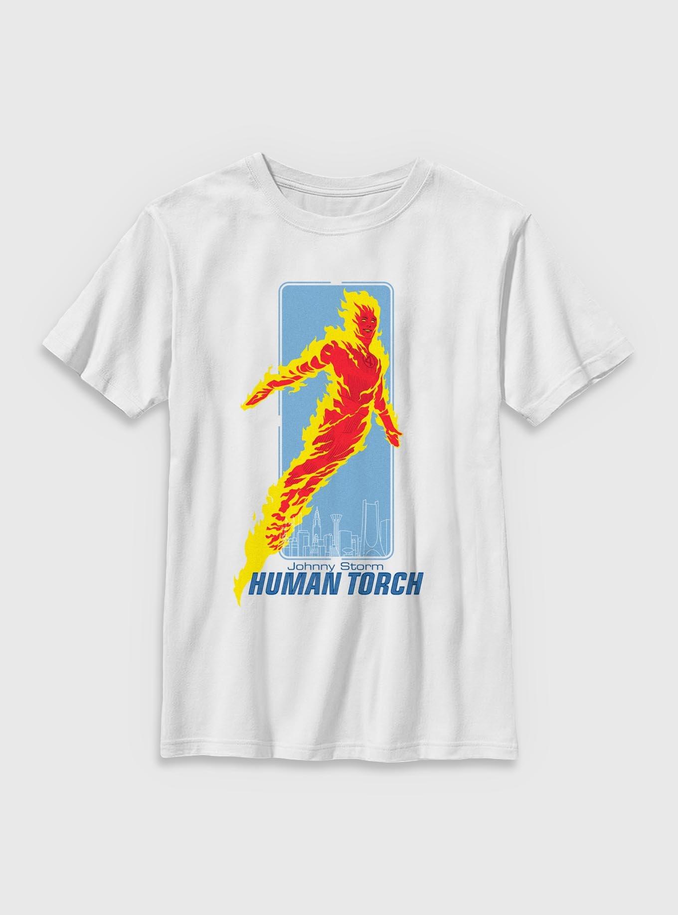 Marvel The Fantastic Four: First Steps Human Torch Johnny Storm Youth T-Shirt, , hi-res