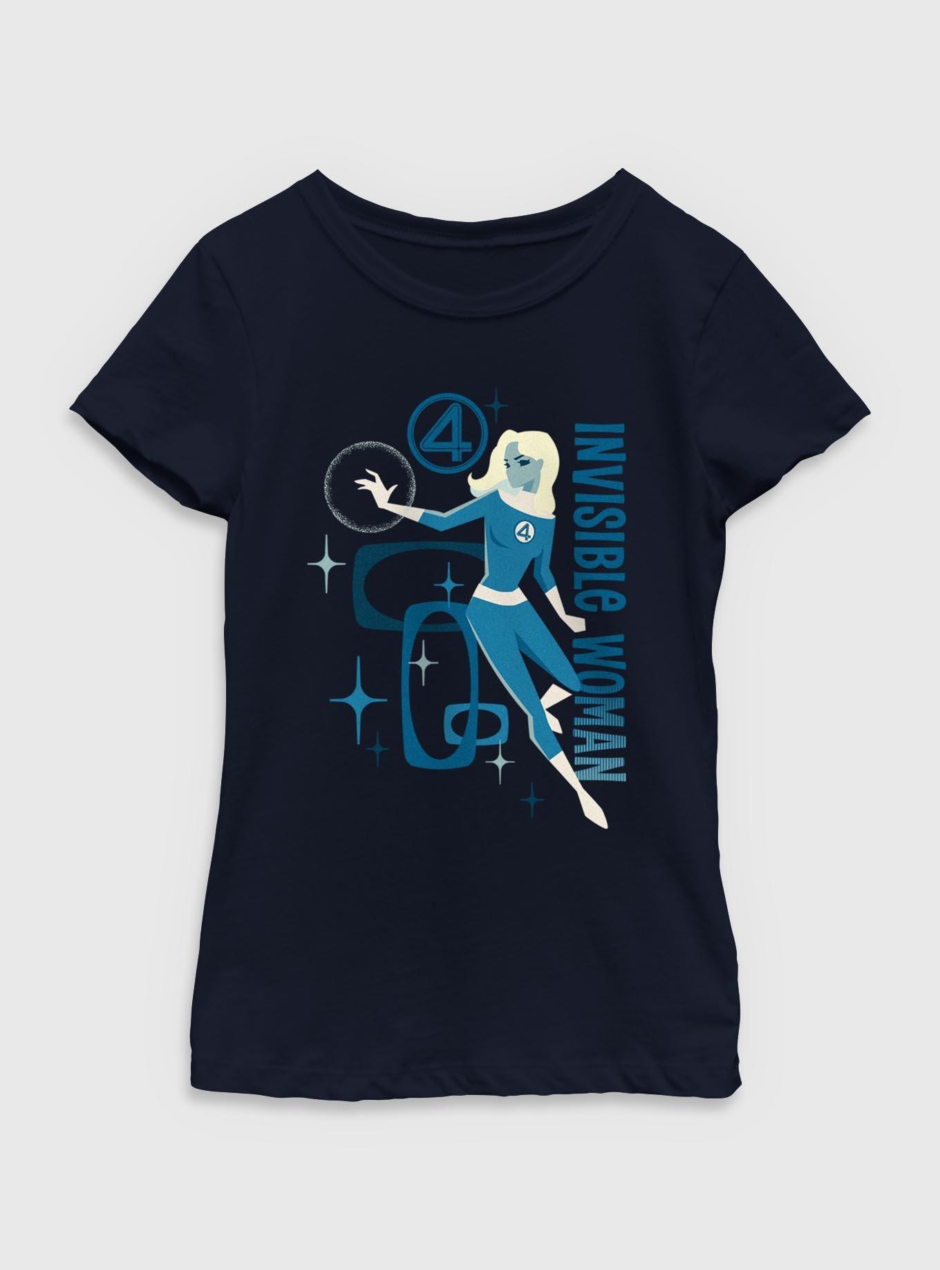 Marvel The Fantastic Four: First Steps Invisible Woman Vintage Youth Girls T-Shirt, , hi-res