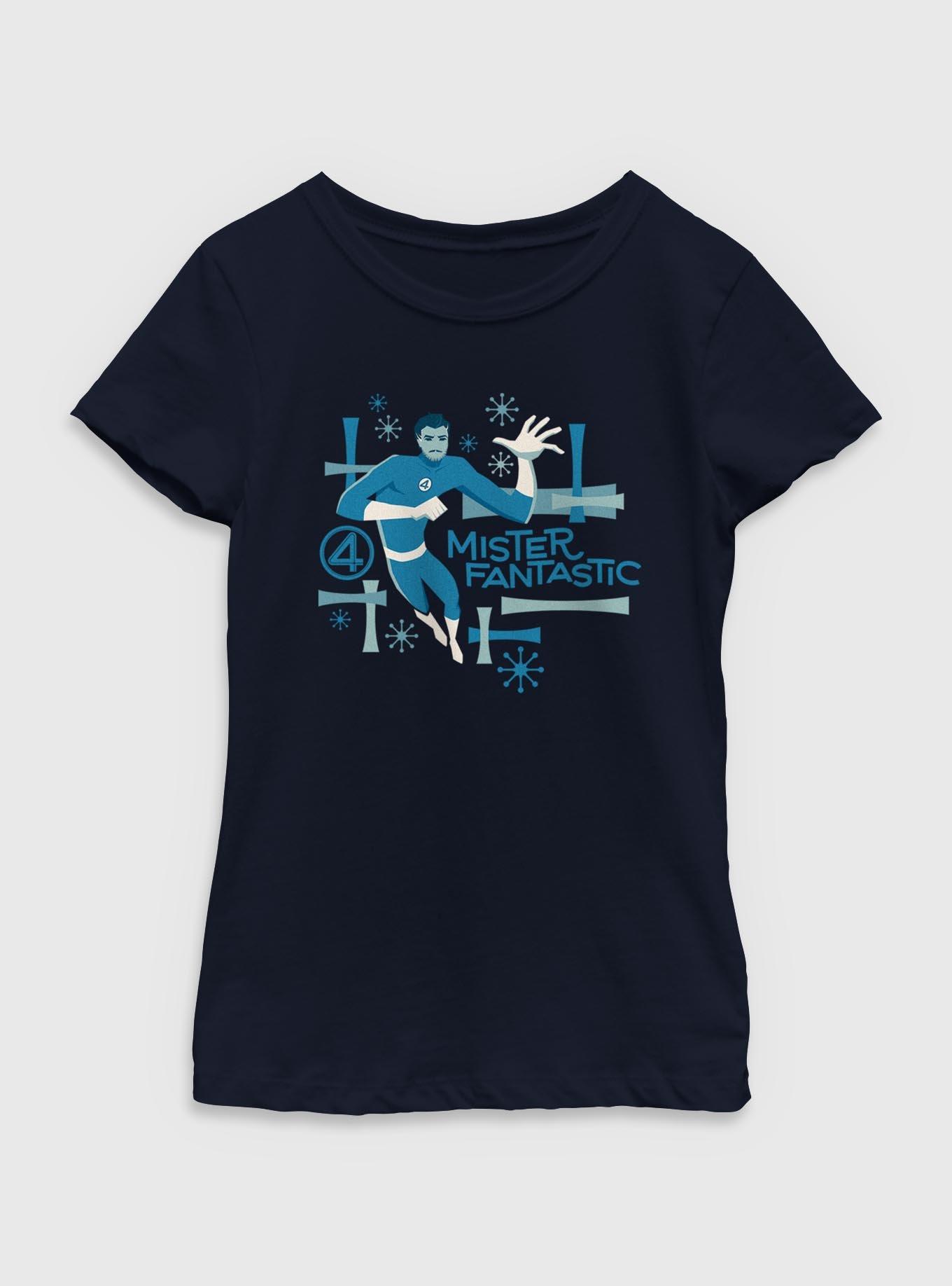 Marvel The Fantastic Four: First Steps Mister Fantastic Vintage Youth Girls T-Shirt, , hi-res
