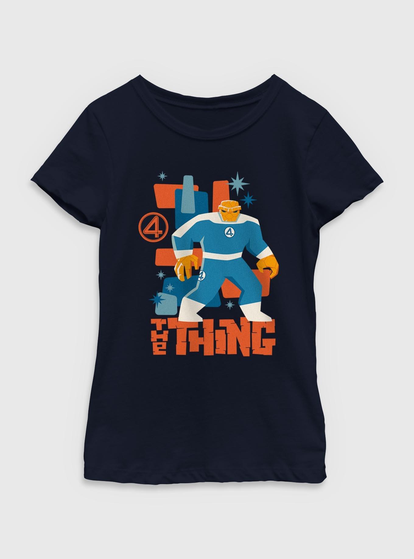 Marvel The Fantastic Four: First Steps The Thing Vintage Youth Girls T-Shirt, , hi-res