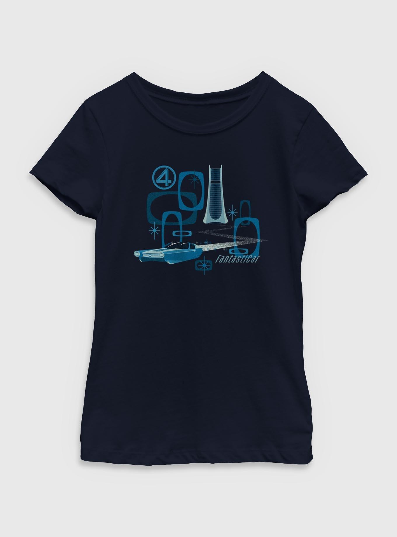 Marvel The Fantastic Four: First Steps Fantasticar Vintage Youth Girls T-Shirt