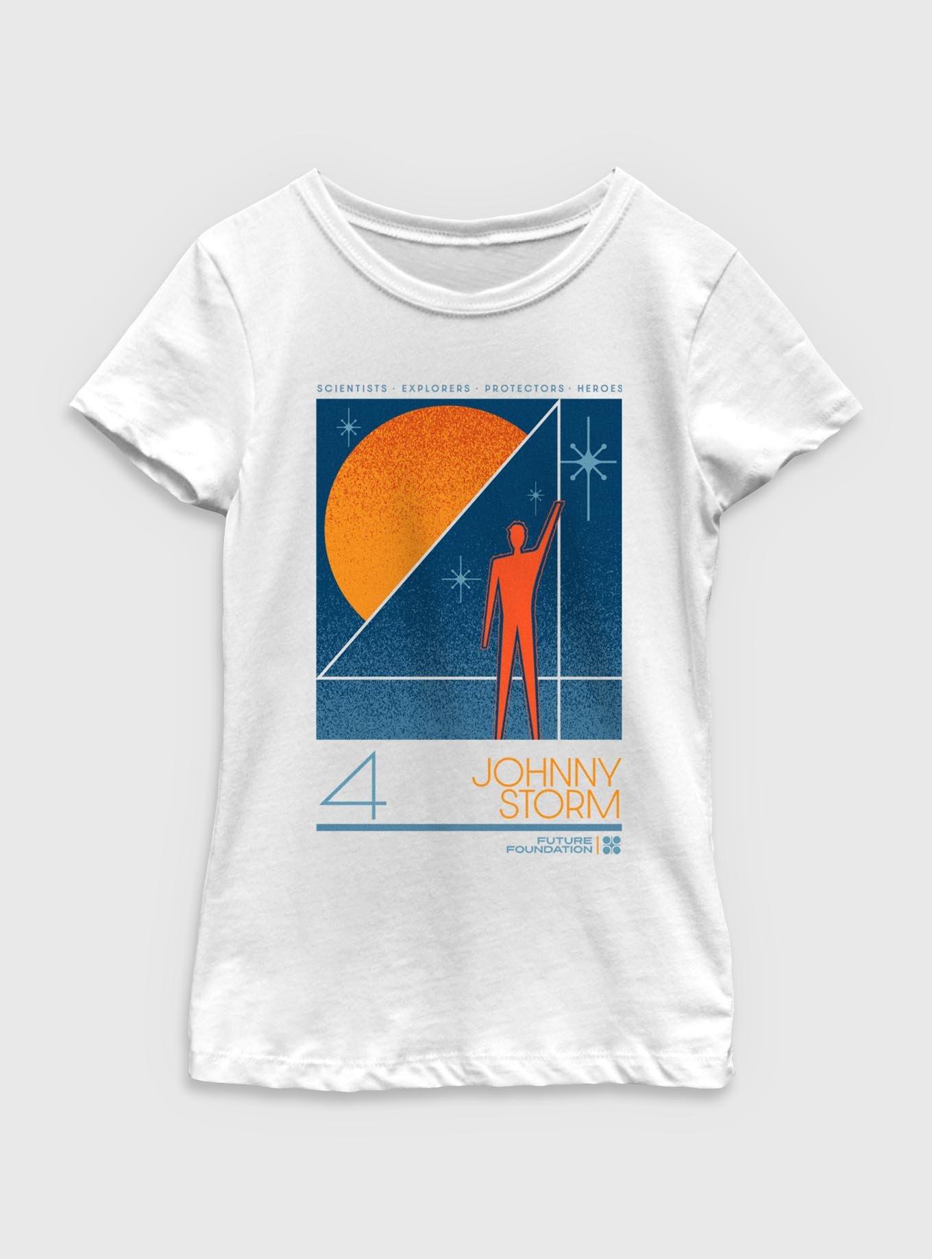 Marvel The Fantastic Four: First Steps Future Foundation Johnny Storm Youth Girls T-Shirt, , hi-res