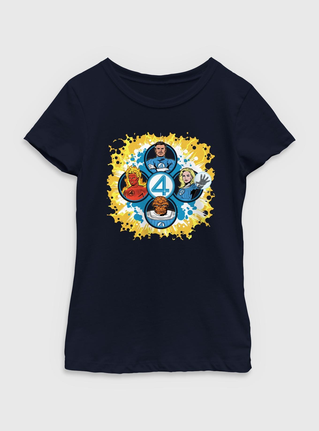 Marvel The Fantastic Four: First Steps Cosmic Explorers Youth Girls T-Shirt, , hi-res
