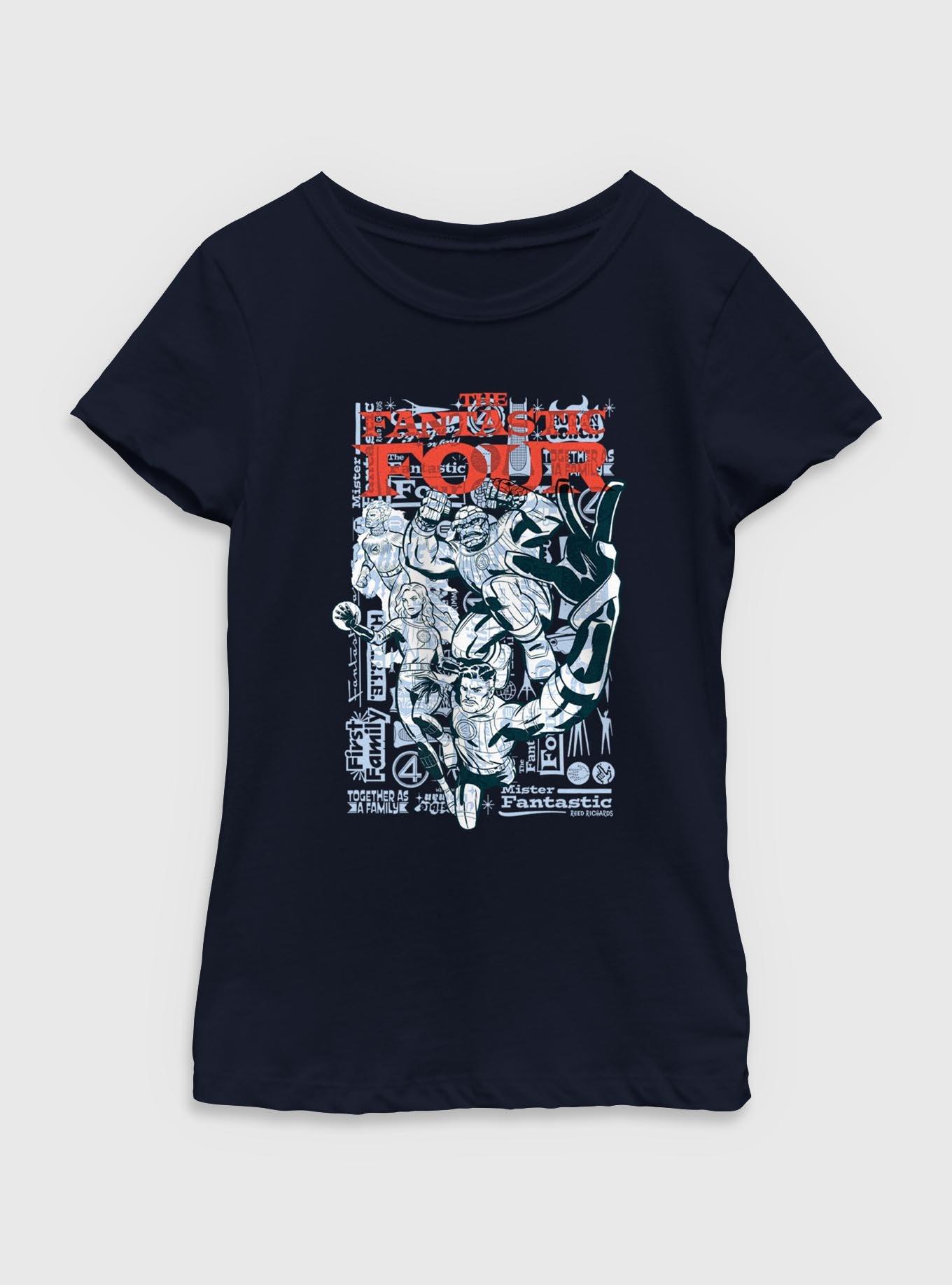 Marvel The Fantastic Four: First Steps Together As A Family Youth Girls T-Shirt