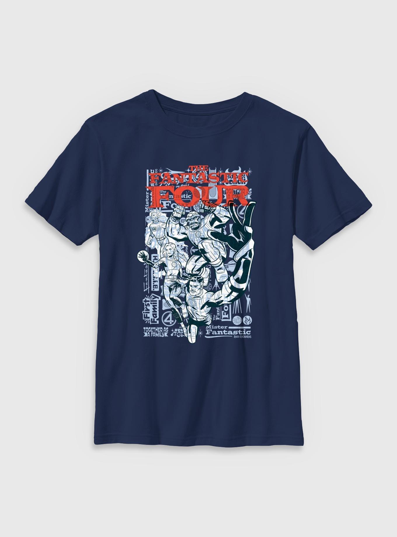 Marvel The Fantastic Four: First Steps Together As A Family Youth T-Shirt