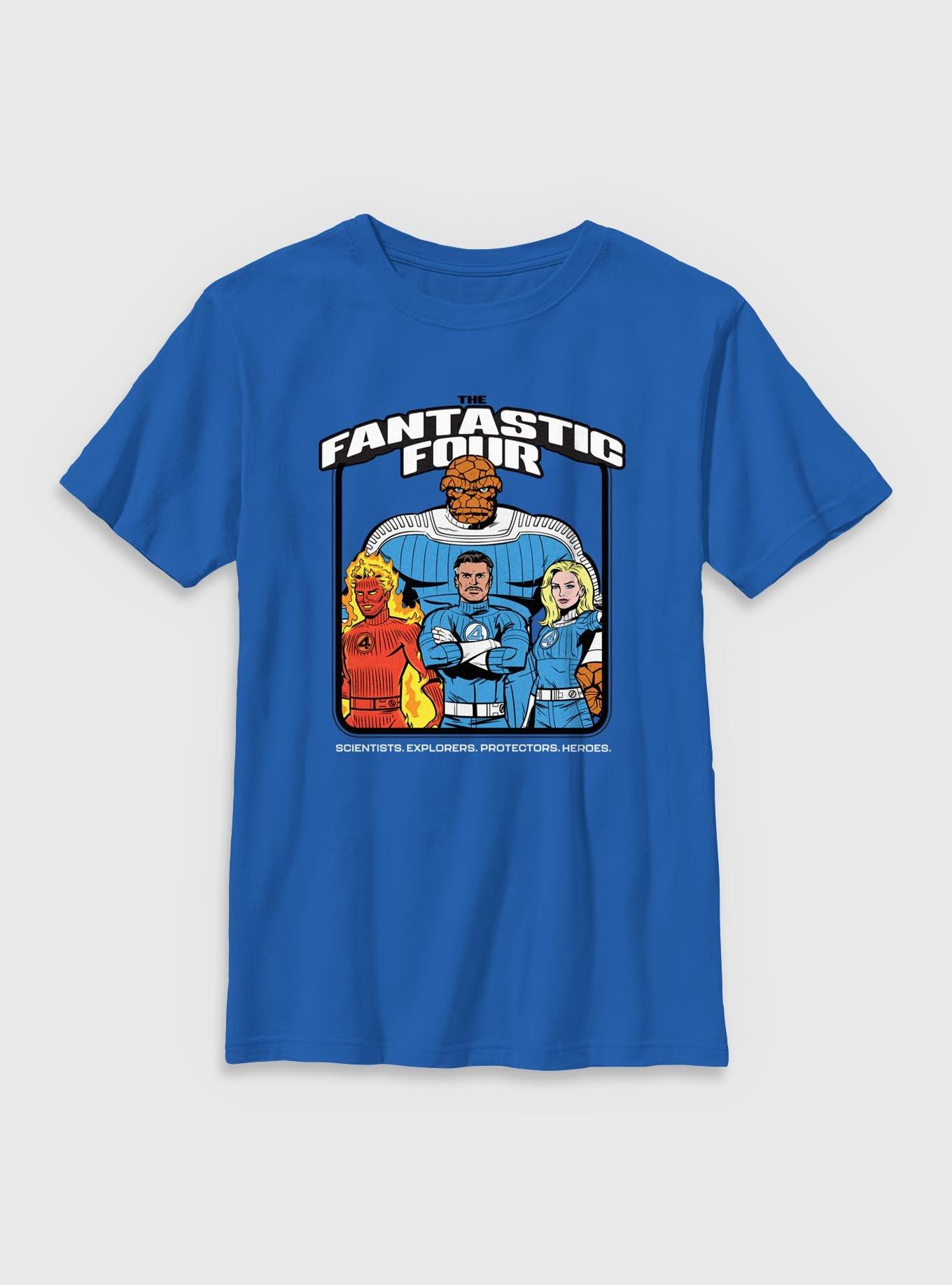 Marvel The Fantastic Four: First Steps Four Classic Protectors Youth T-Shirt, ROYAL, hi-res
