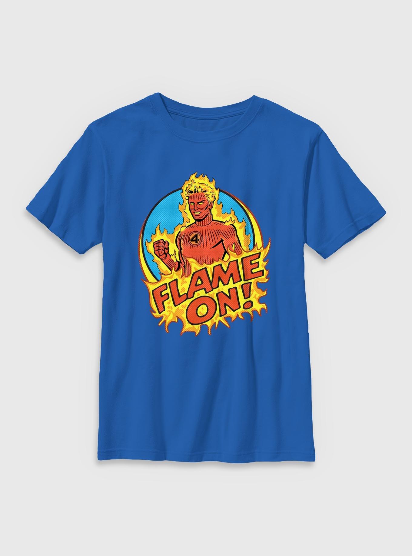 Marvel The Fantastic Four: First Steps Flame On Human Torch Youth T-Shirt, , hi-res
