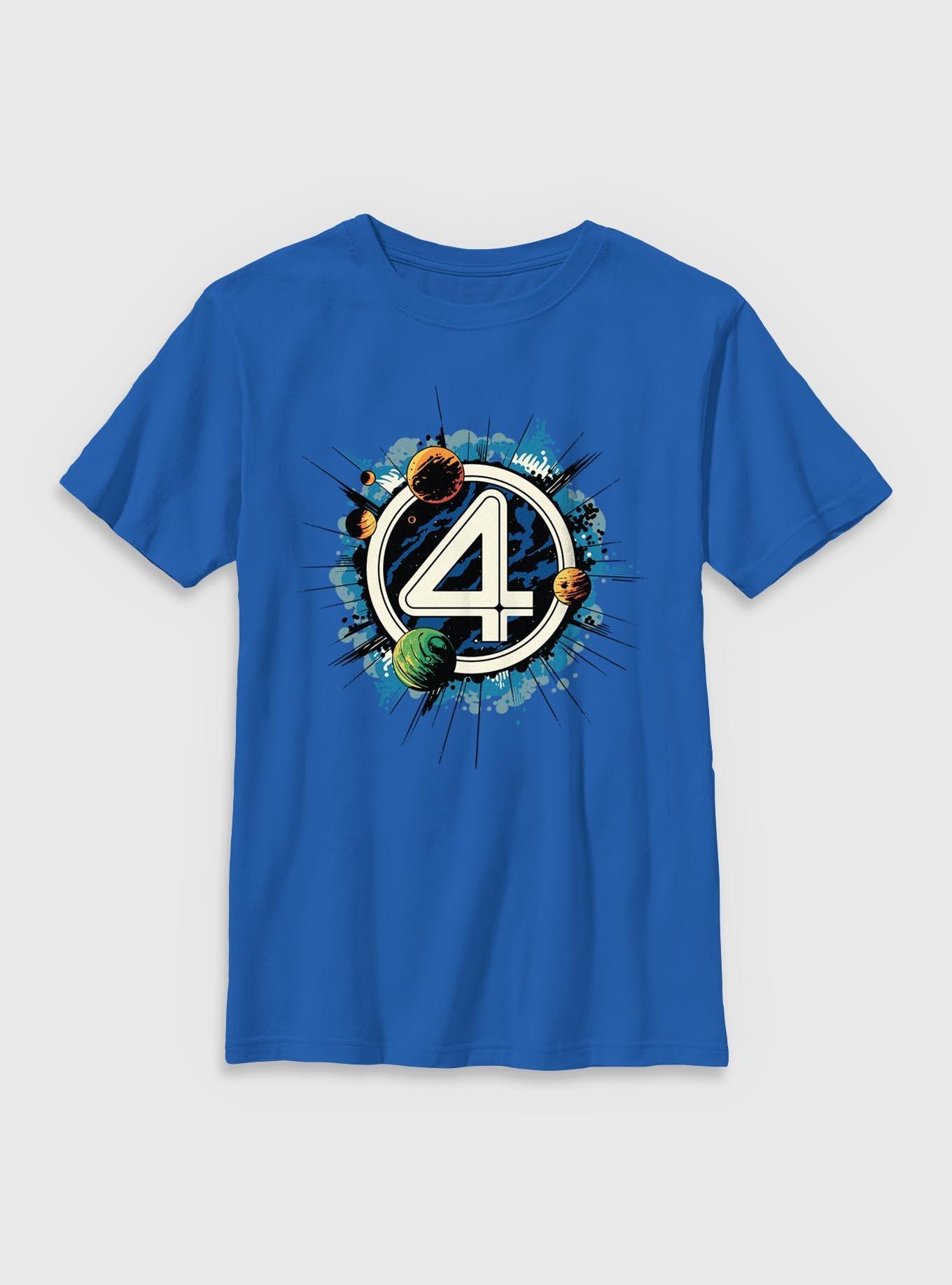 Marvel The Fantastic Four: First Steps Planets Logo Youth T-Shirt, , hi-res