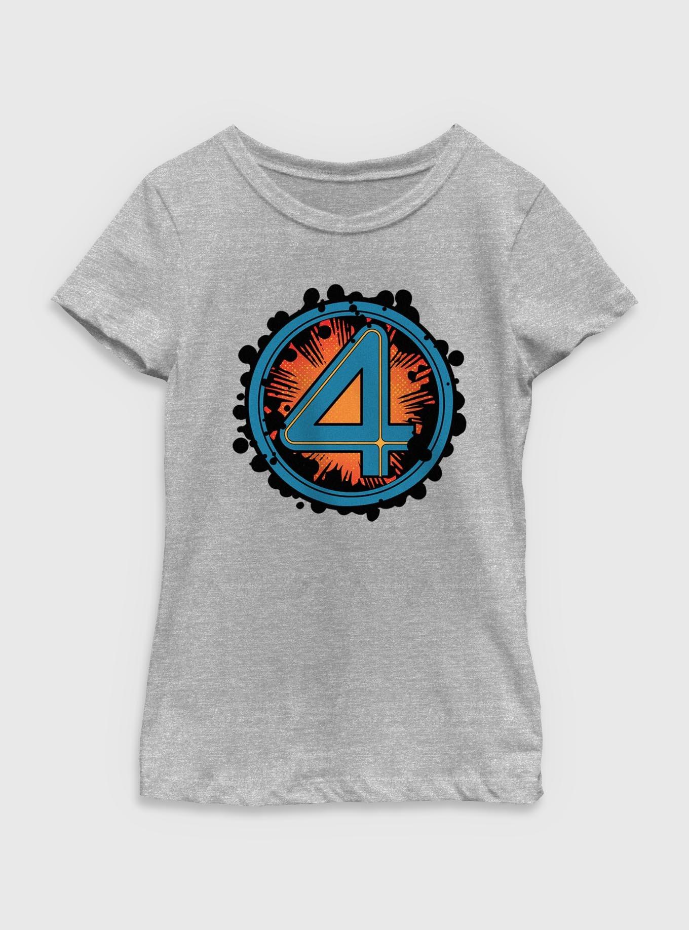 Marvel The Fantastic Four: First Steps Fantastic Explosion Logo Youth Girls T-Shirt