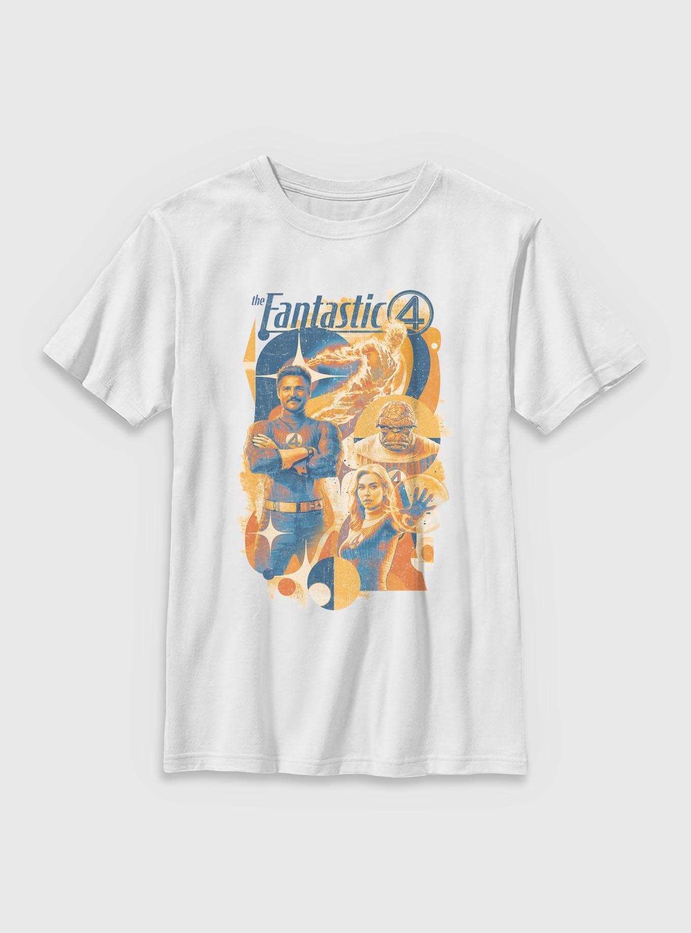 Marvel The Fantastic Four: First Steps Retro Poster Youth T-Shirt, , hi-res