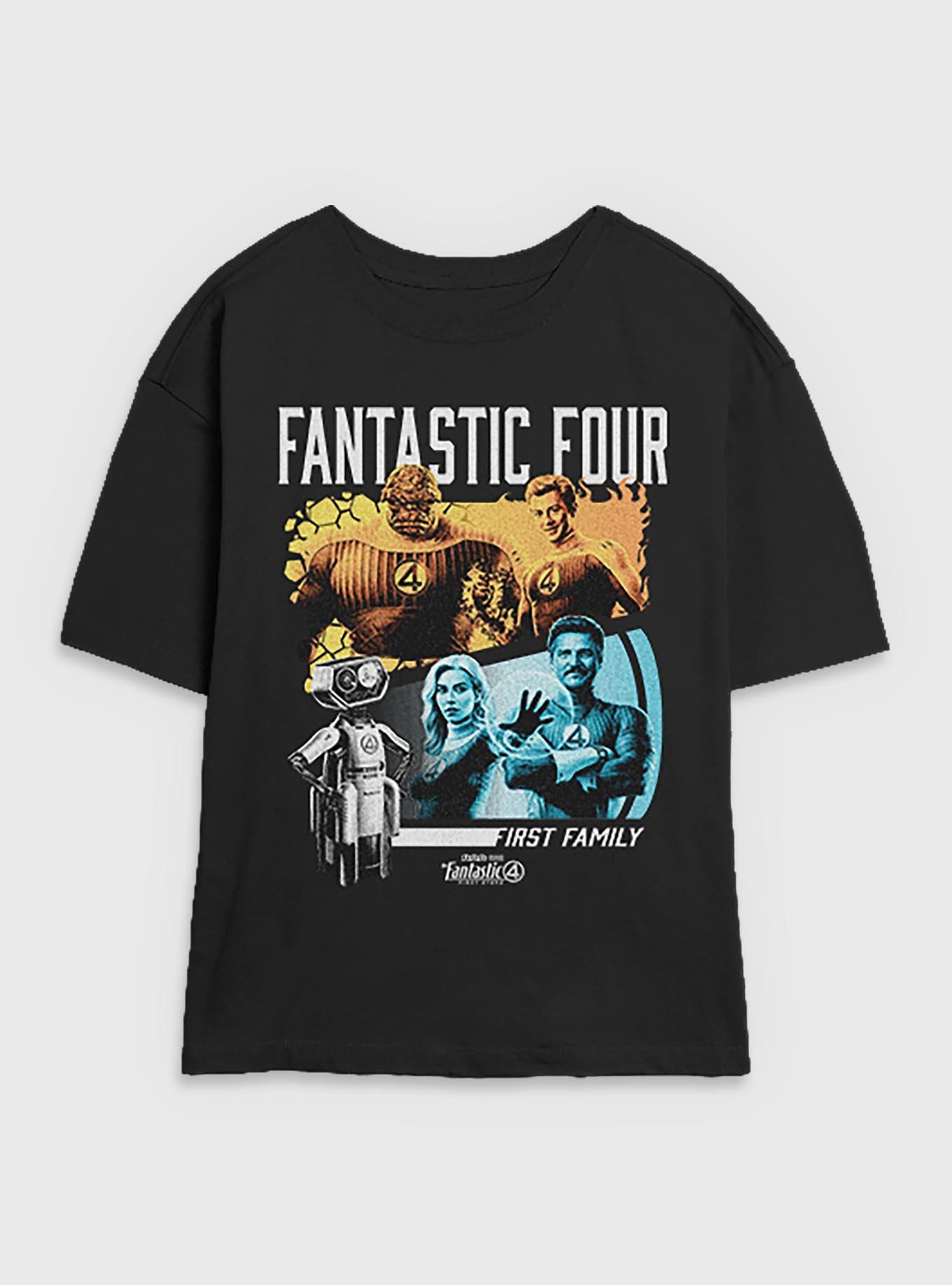 Marvel The Fantastic Four: First Steps First Family & H.E.R.B.I.E. Womens Skimmer T-Shirt, , hi-res