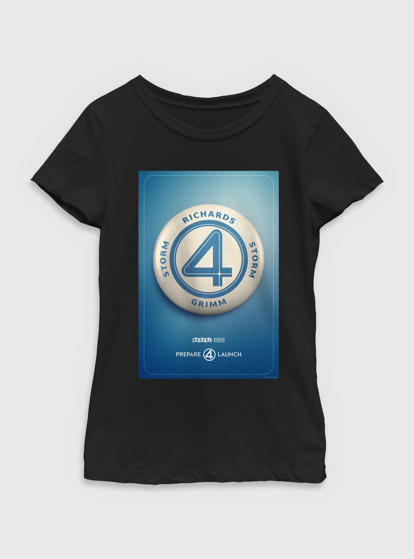 Marvel The Fantastic Four: First Steps Prepare 4 Launch Poster Youth Girls T-Shirt, , hi-res