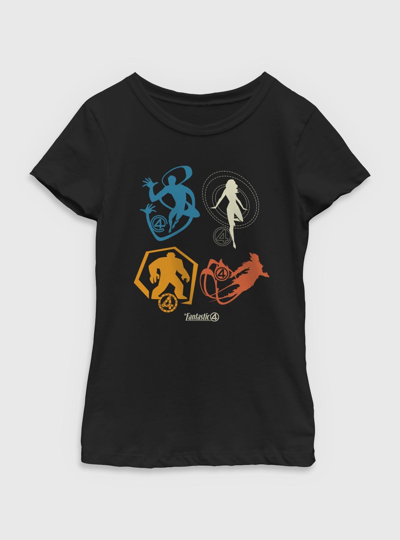 Marvel The Fantastic Four: First Steps Fantastic Team Icons Youth Girls T-Shirt, , hi-res