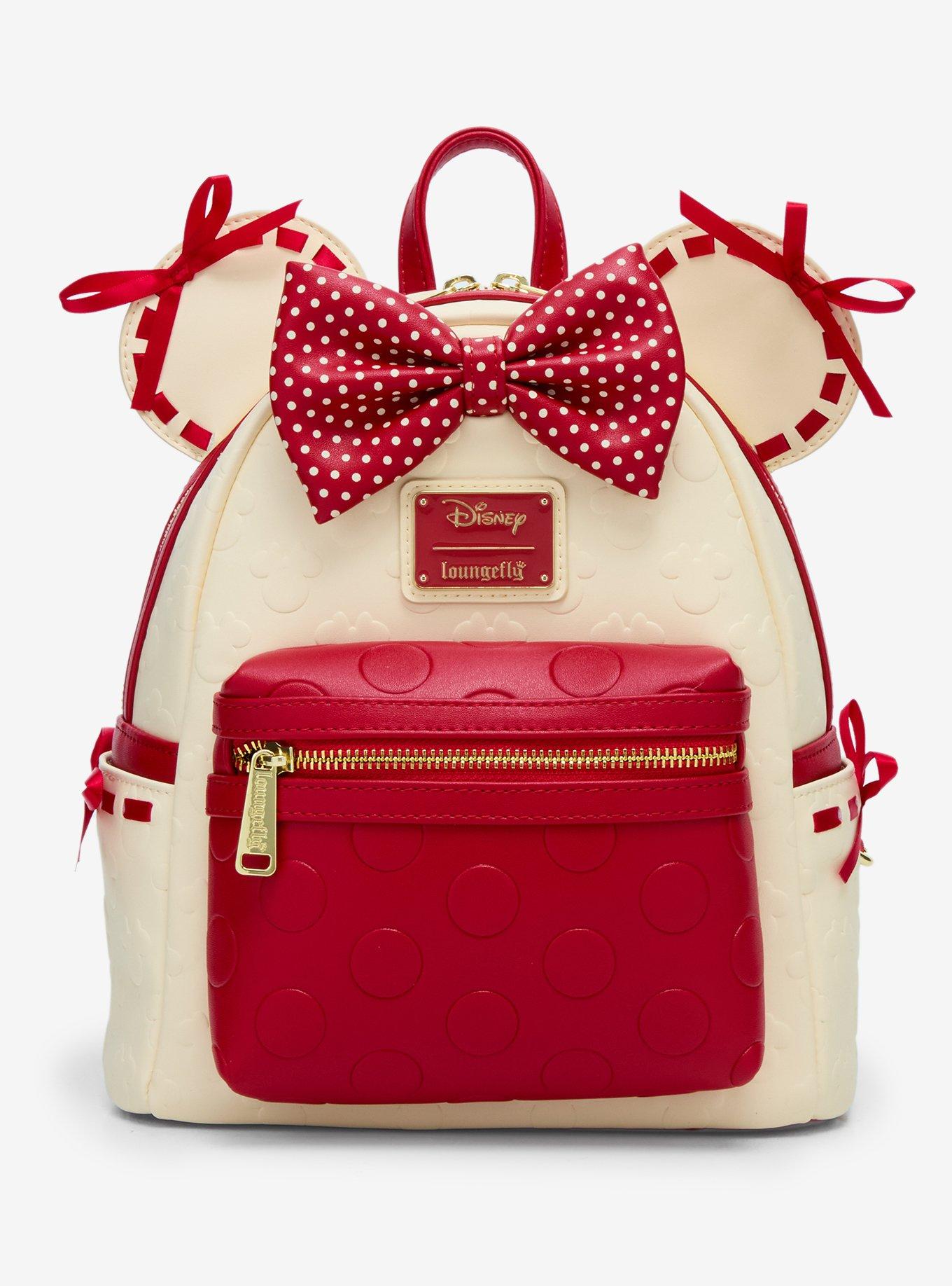 Loungefly Disney Minnie Mouse Red  Lace Polka Dot Mini Backpack, , hi-res
