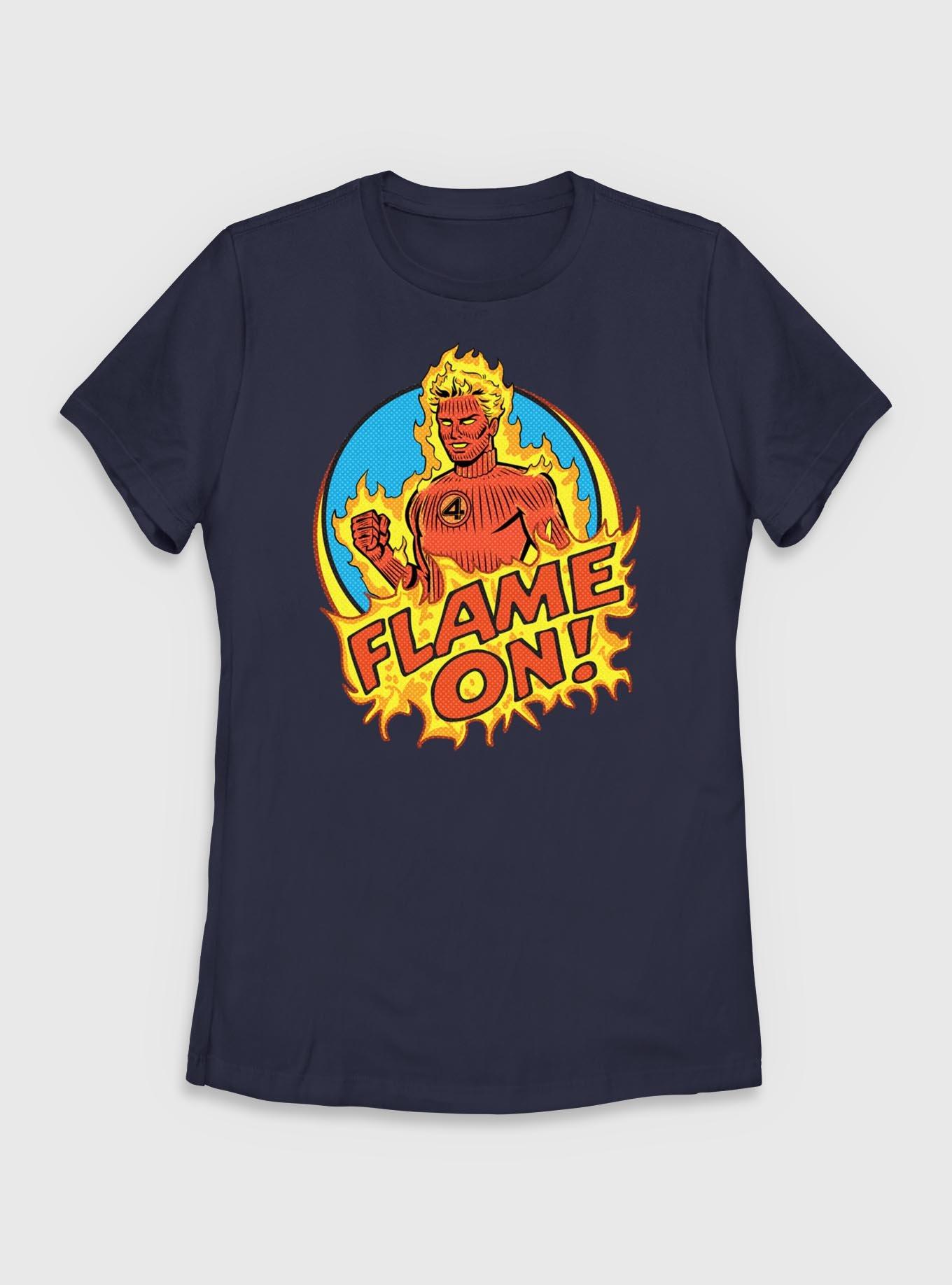 Marvel The Fantastic Four: First Steps Flame On Human Torch Womens T-Shirt, , hi-res