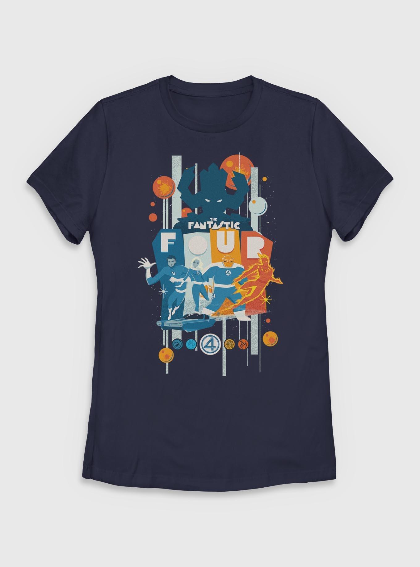 Marvel The Fantastic Four: First Steps Retro Cosmic Power Vs. Galactus Womens T-Shirt, , hi-res