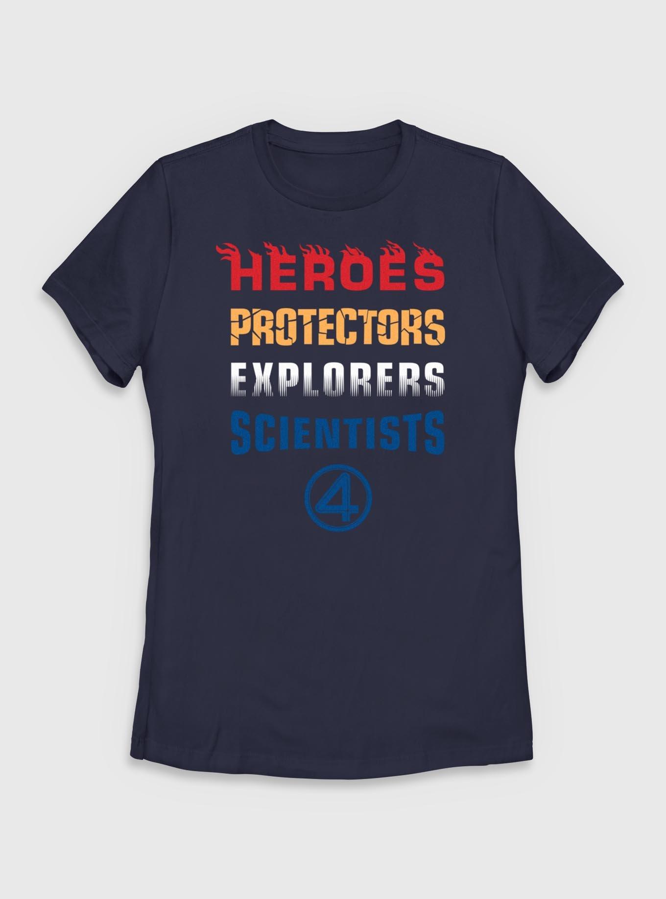 Marvel The Fantastic Four: First Steps Heroes Protectors Explorers Scientists Womens T-Shirt, , hi-res