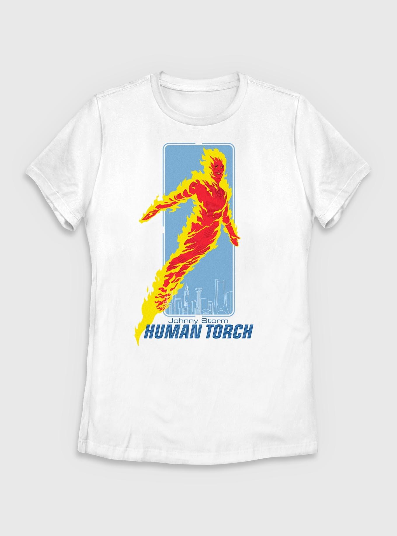 Marvel The Fantastic Four: First Steps Human Torch Johnny Storm Womens T-Shirt, , hi-res