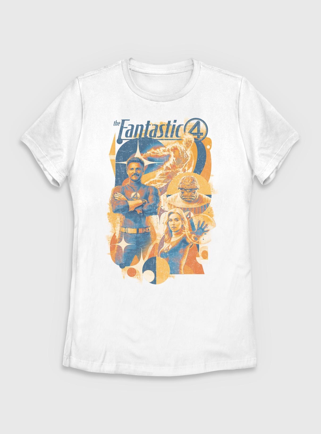 Marvel The Fantastic Four: First Steps Retro Poster Womens T-Shirt, , hi-res