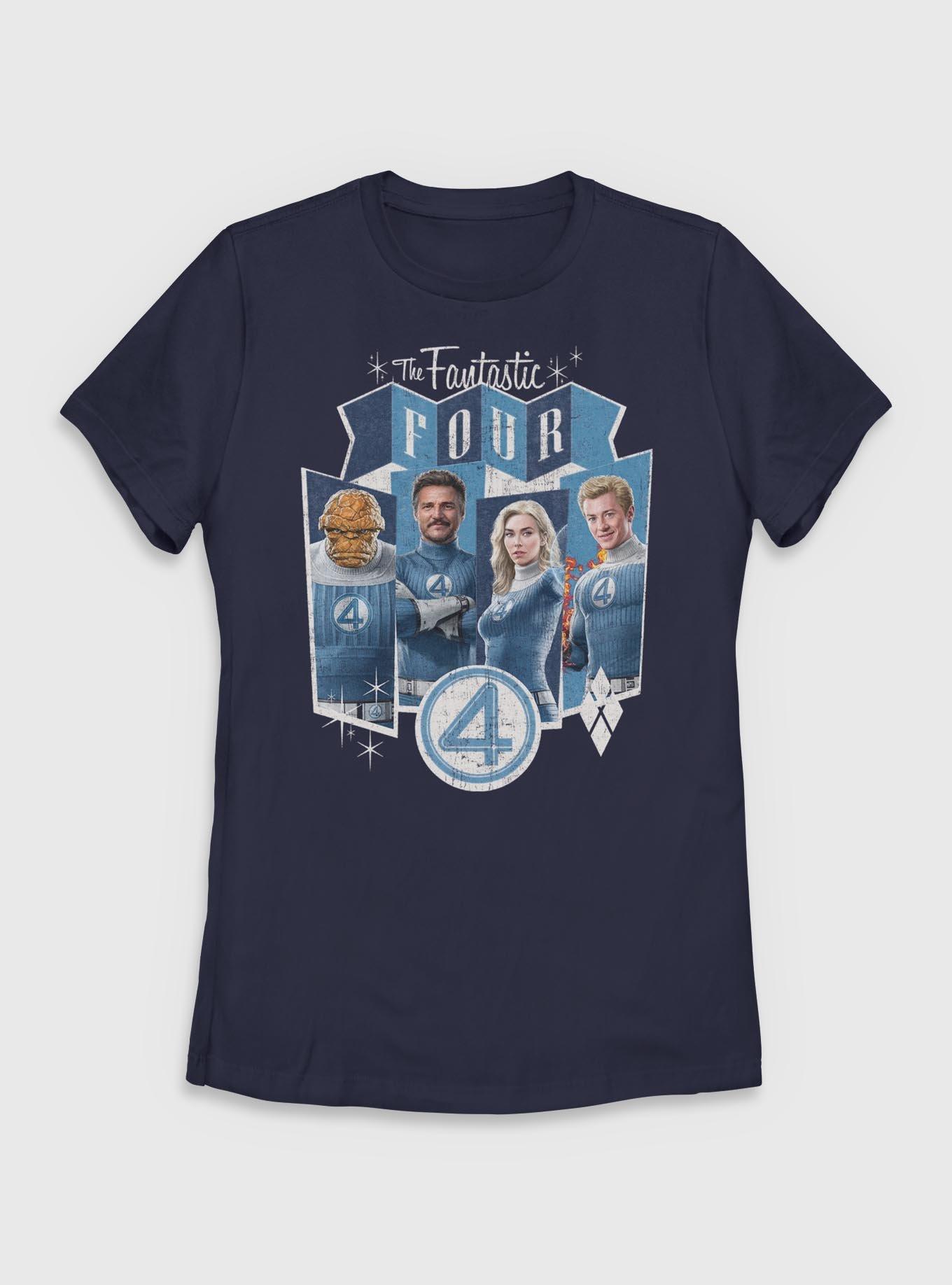Marvel The Fantastic Four: First Steps Four Heroes Panels Womens T-Shirt, , hi-res