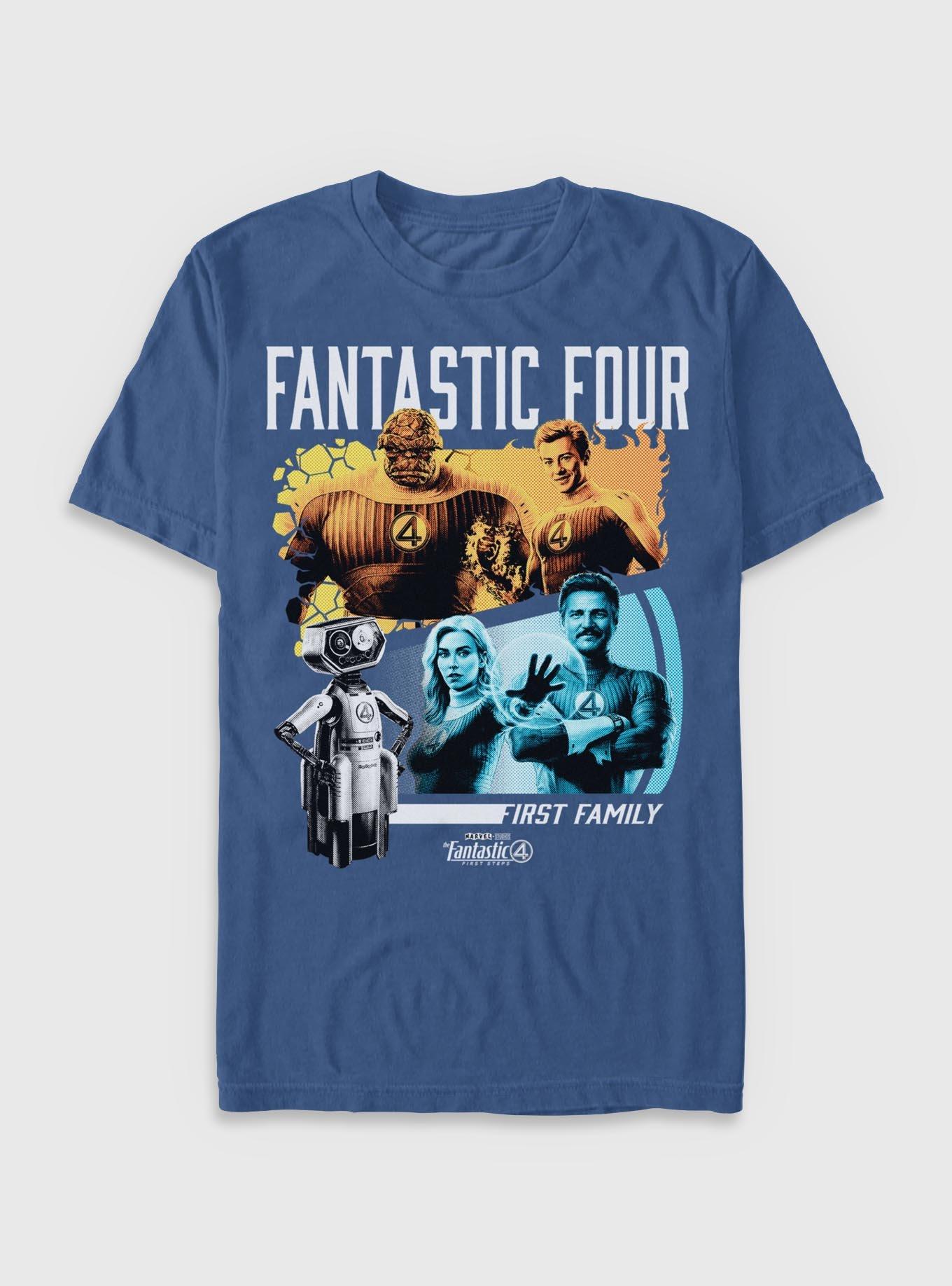 Marvel The Fantastic Four: First Steps First Family & H.E.R.B.I.E. Garment Dye T-Shirt, , hi-res