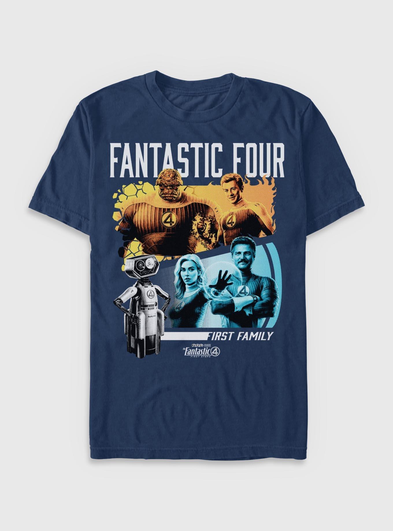 Marvel The Fantastic Four: First Steps First Family & H.E.R.B.I.E. Garment Dye T-Shirt, , hi-res