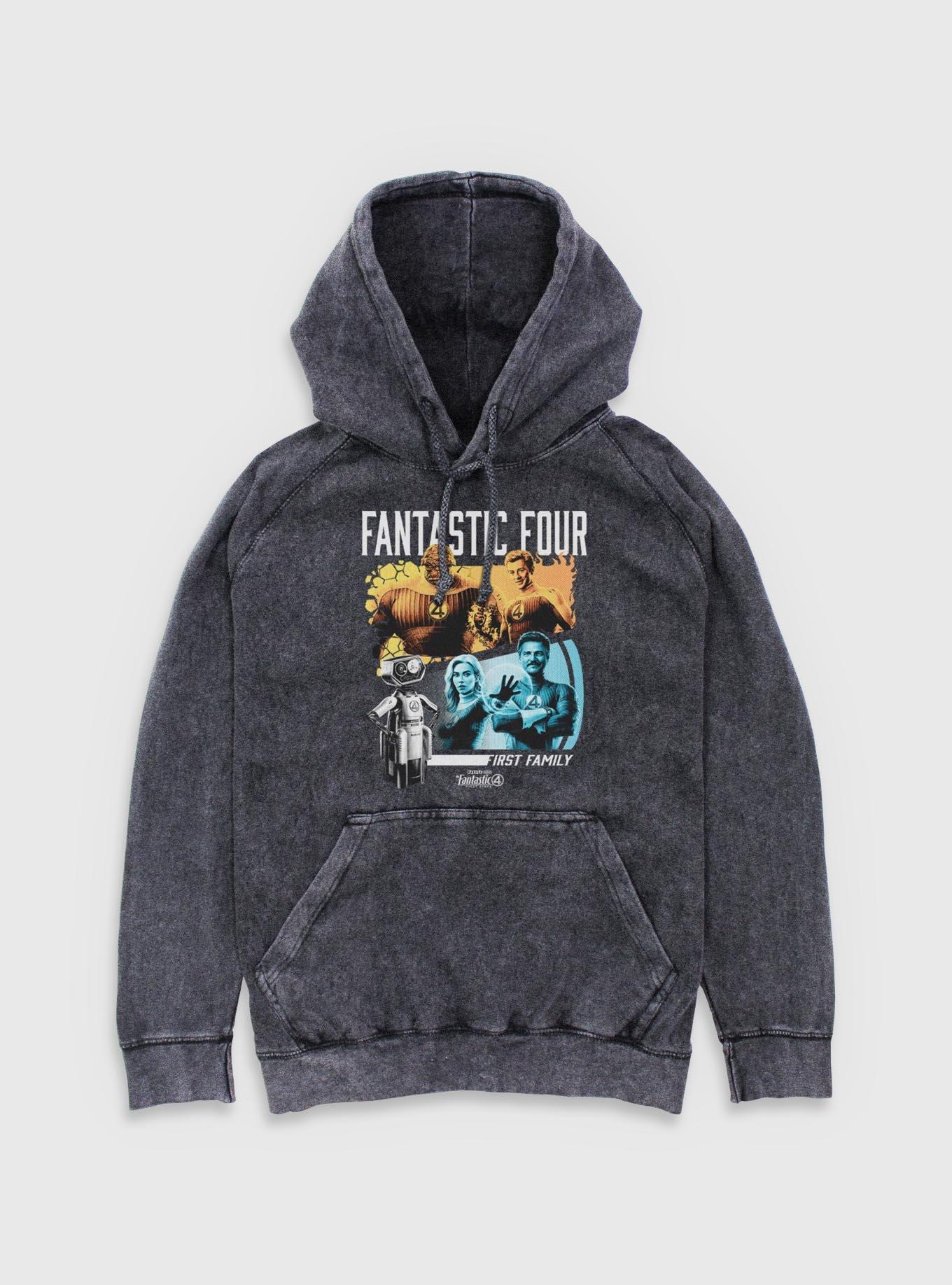 Marvel The Fantastic Four: First Steps First Family & H.E.R.B.I.E. Mineral Wash Hoodie, , hi-res