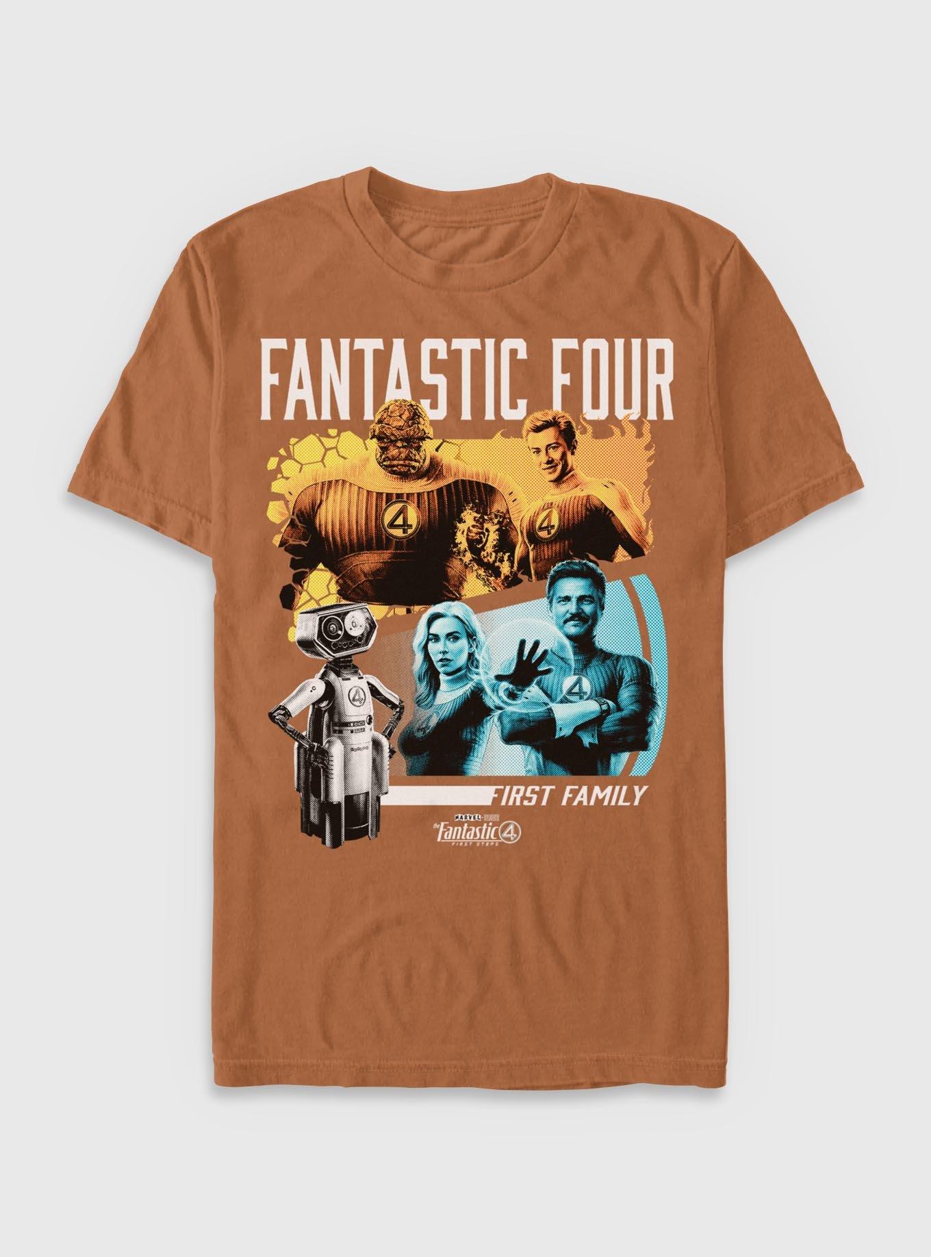 Marvel The Fantastic Four: First Steps First Family & H.E.R.B.I.E. Garment Dye T-Shirt, , hi-res