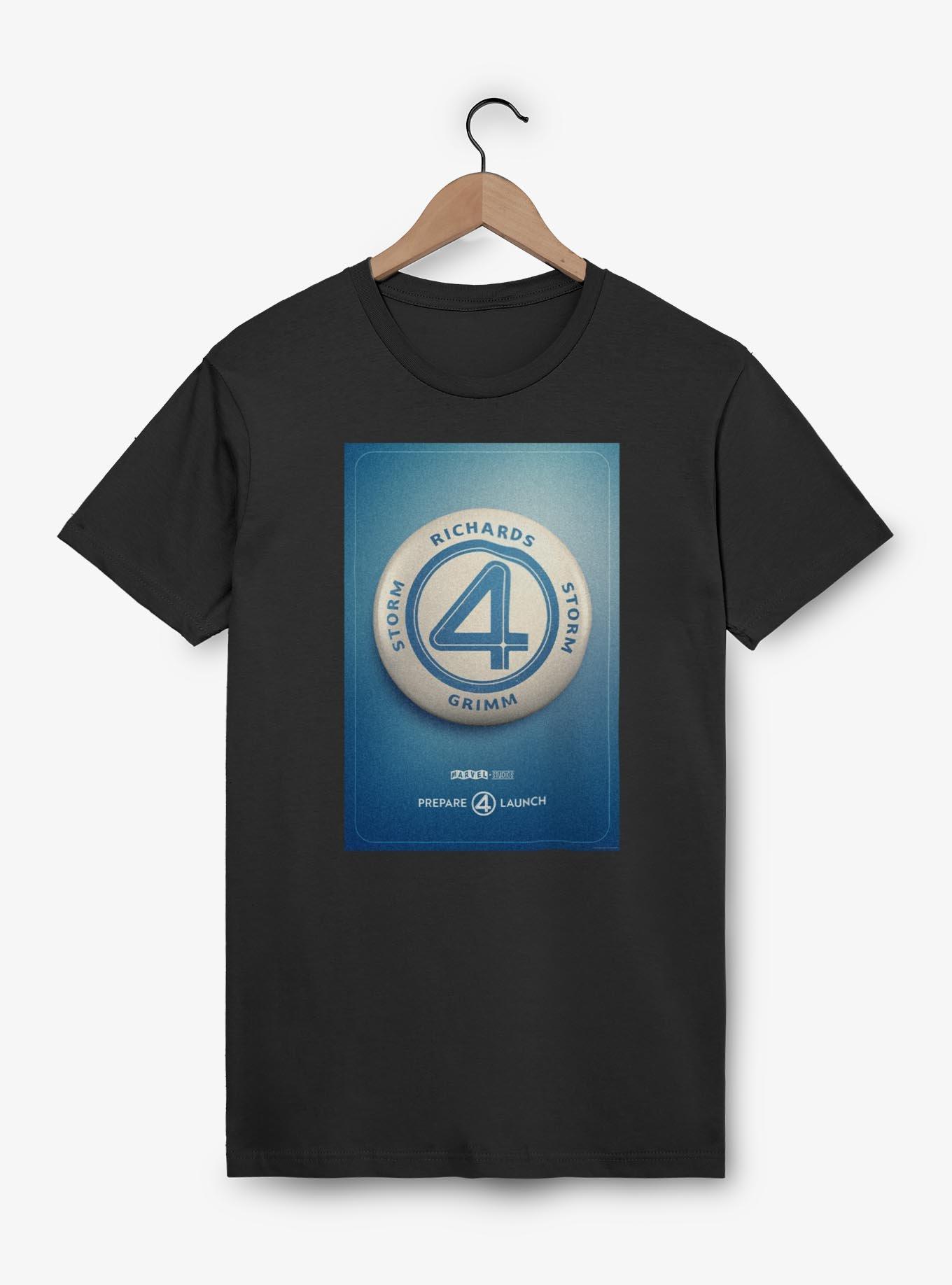 Marvel The Fantastic Four: First Steps Prepare 4 Launch Poster T-Shirt, , hi-res