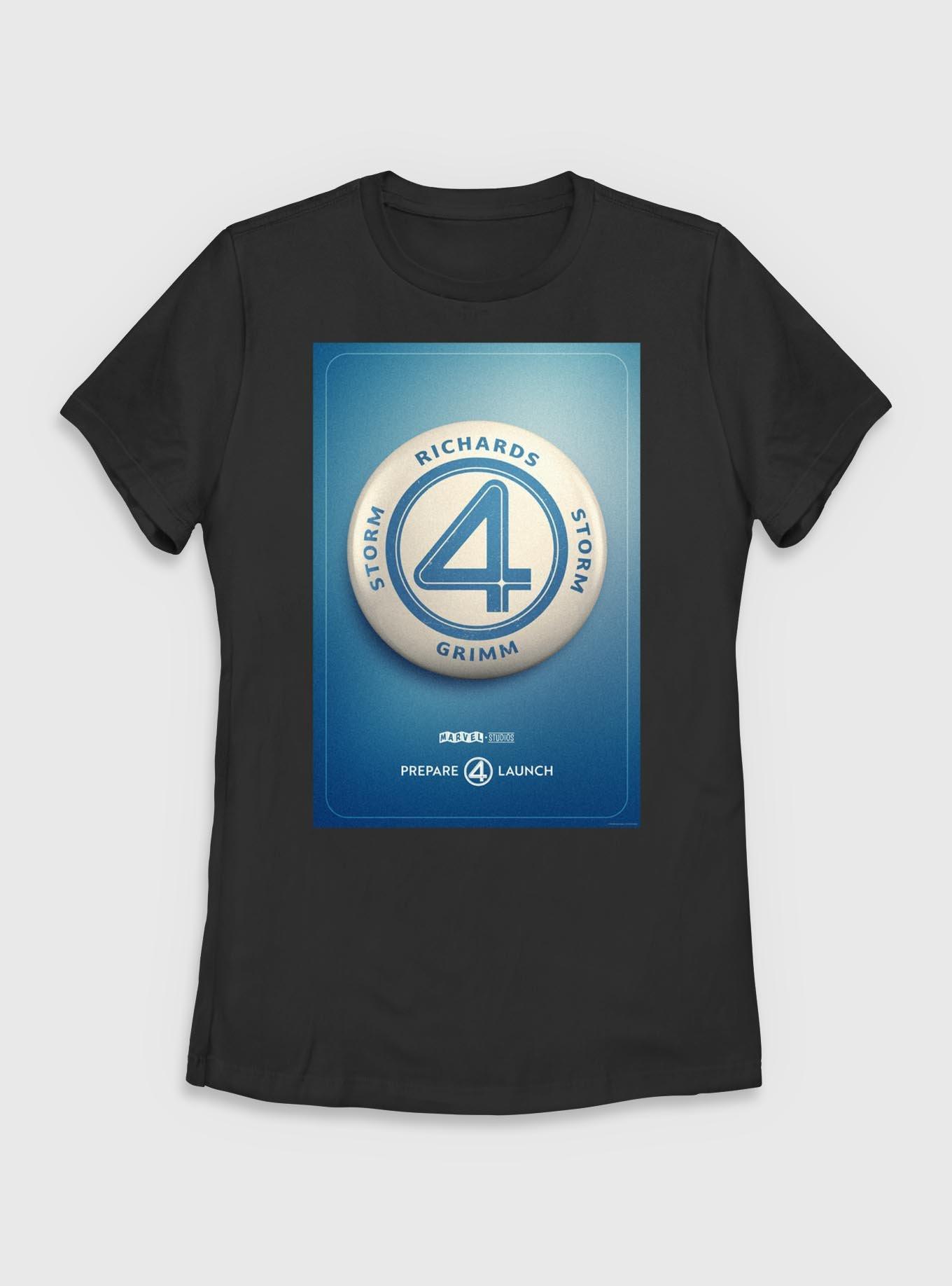 Marvel The Fantastic Four: First Steps Prepare 4 Launch Poster Womens T-Shirt, , hi-res