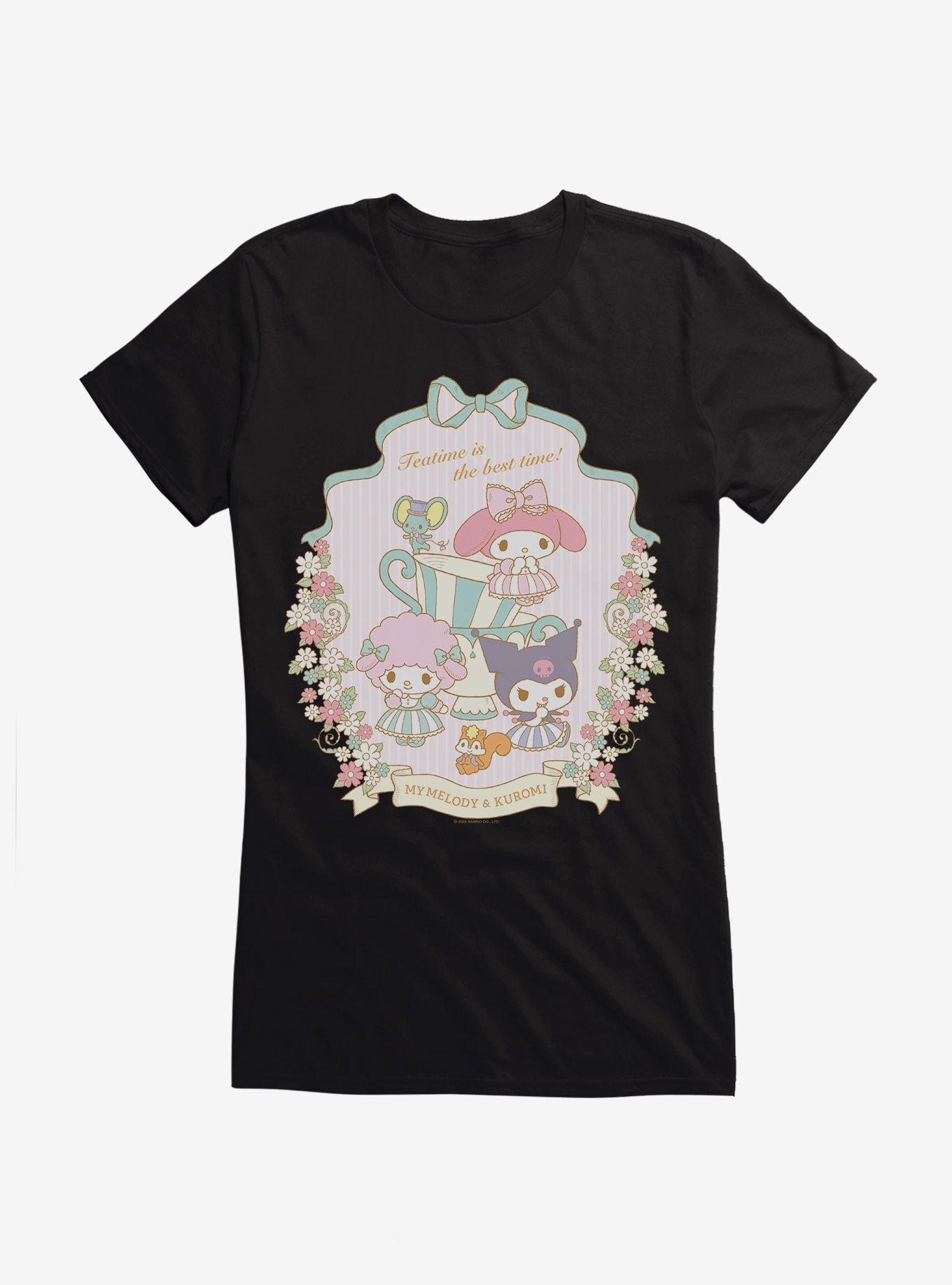 My Melody & Kuromi Tea Time Is The Best Time Girls T-Shirt, , hi-res