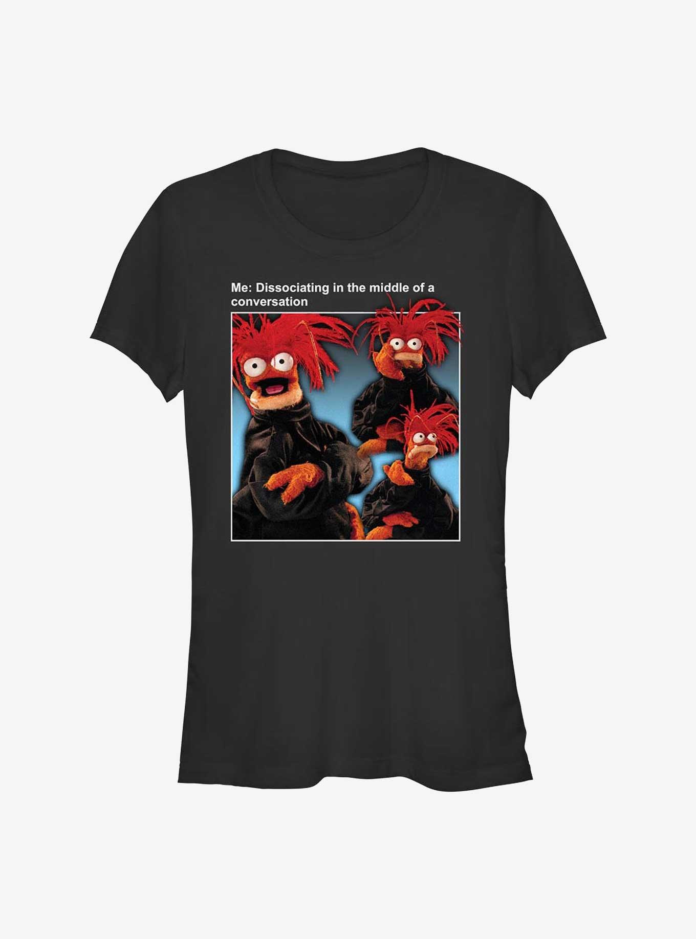 Disney The Muppets Pepe Dissociating Meme Girls T-Shirt, BLACK, hi-res