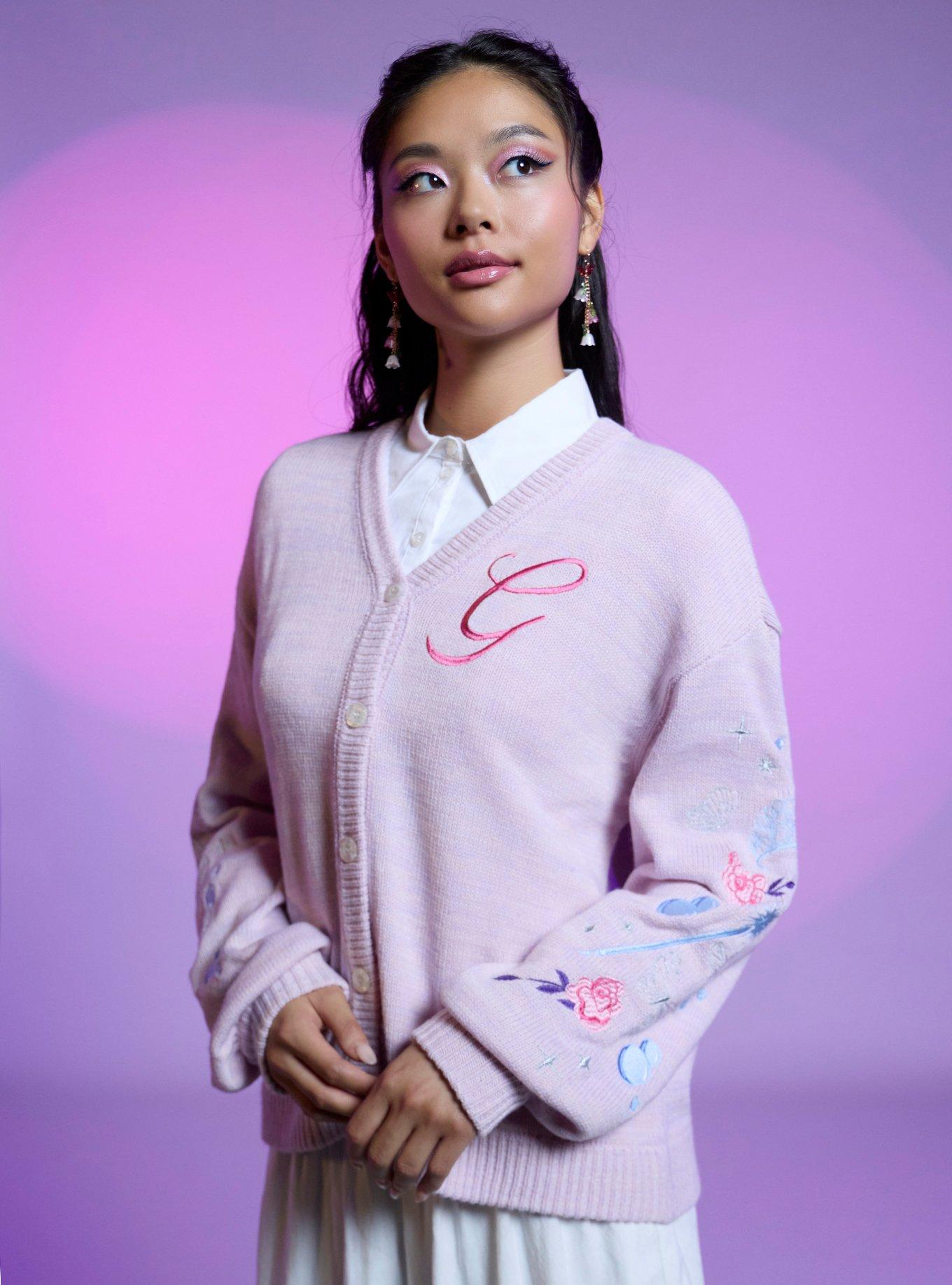 Her Universe Wicked Glinda Embroidered Girls Cardigan, , hi-res