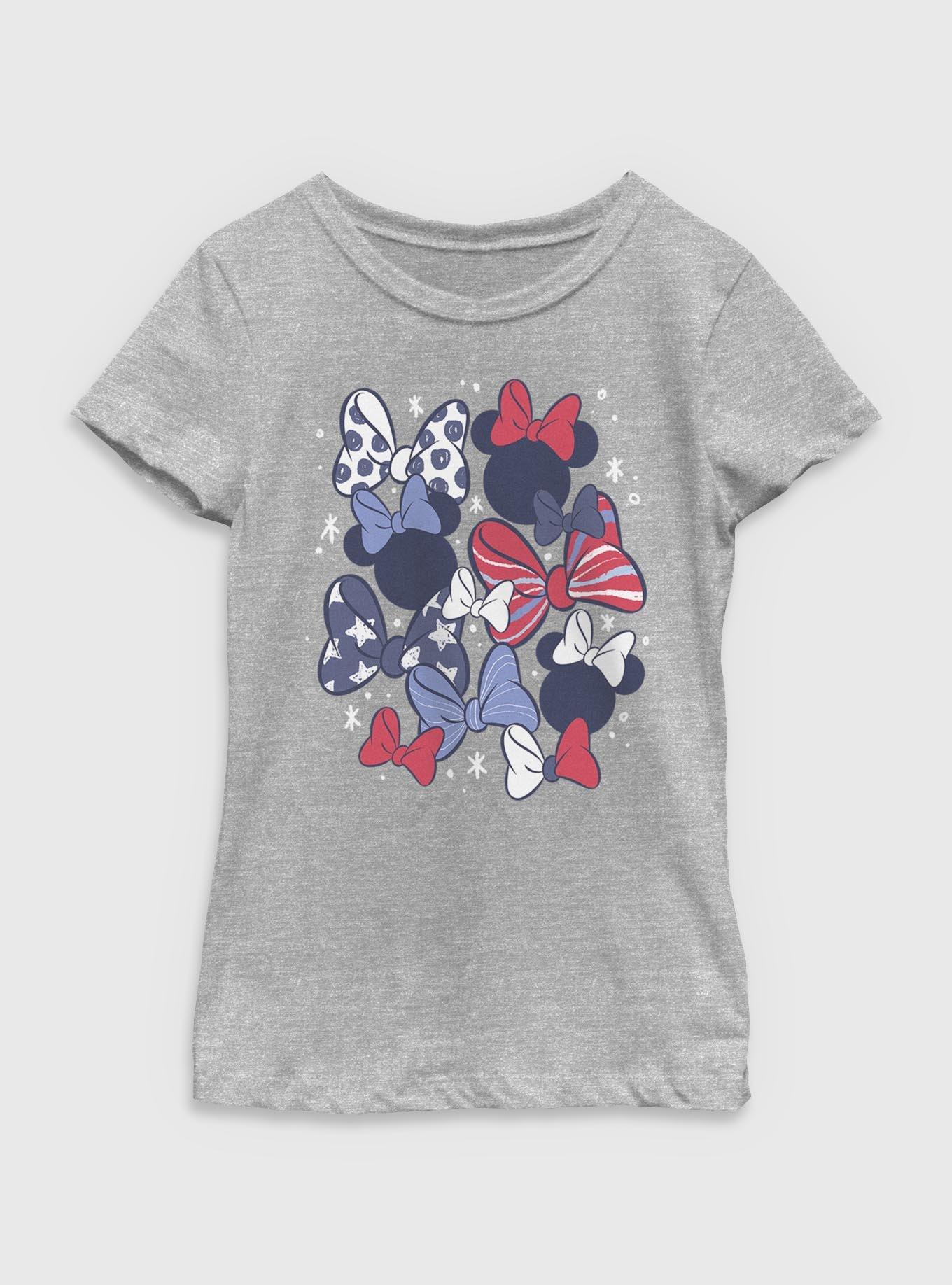 Disney Minnie Mouse Red White and Bow Youth Girls T-Shirt, , hi-res