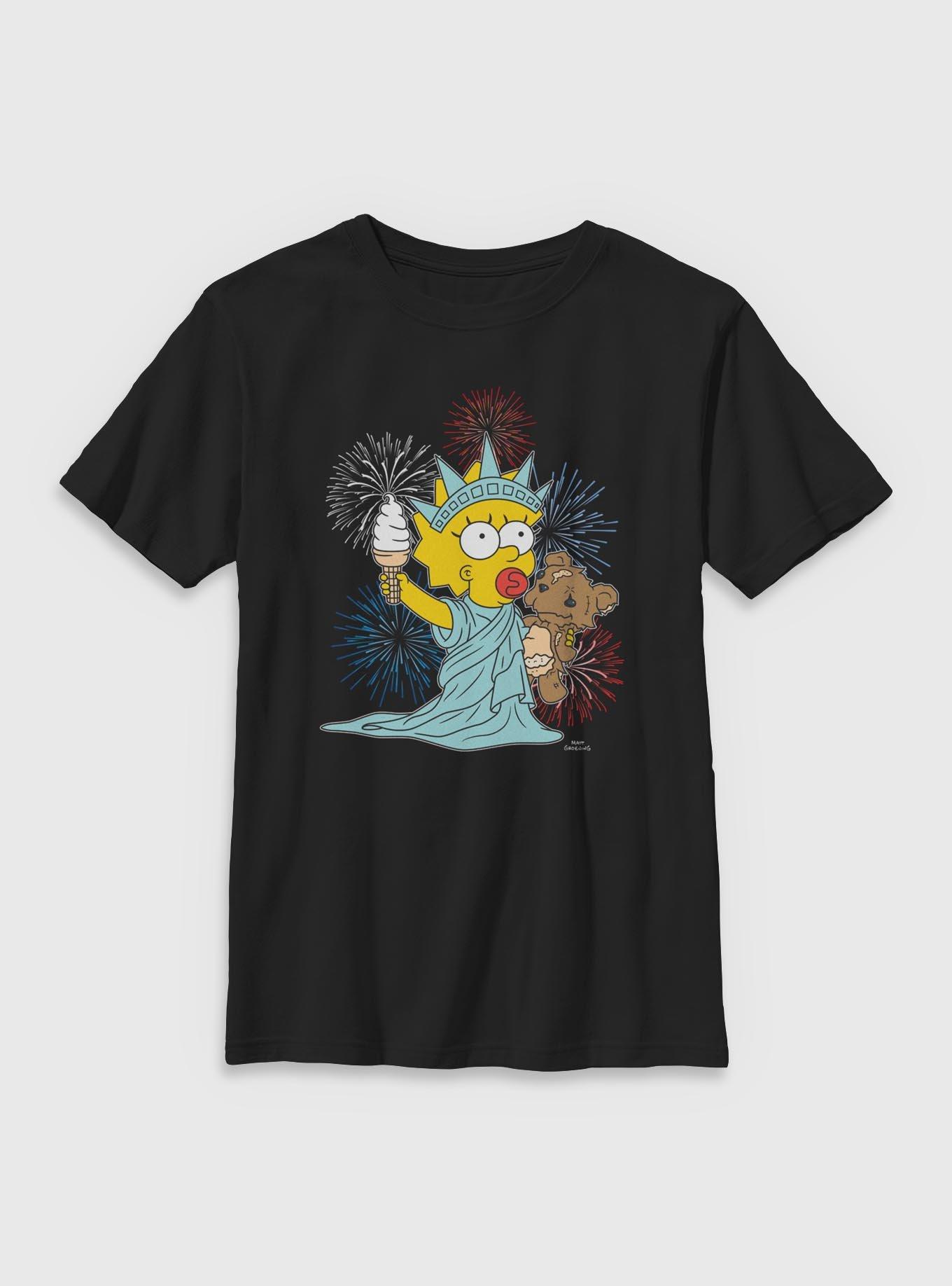The Simpsons Fireworks Maggie Youth T-Shirt, , hi-res