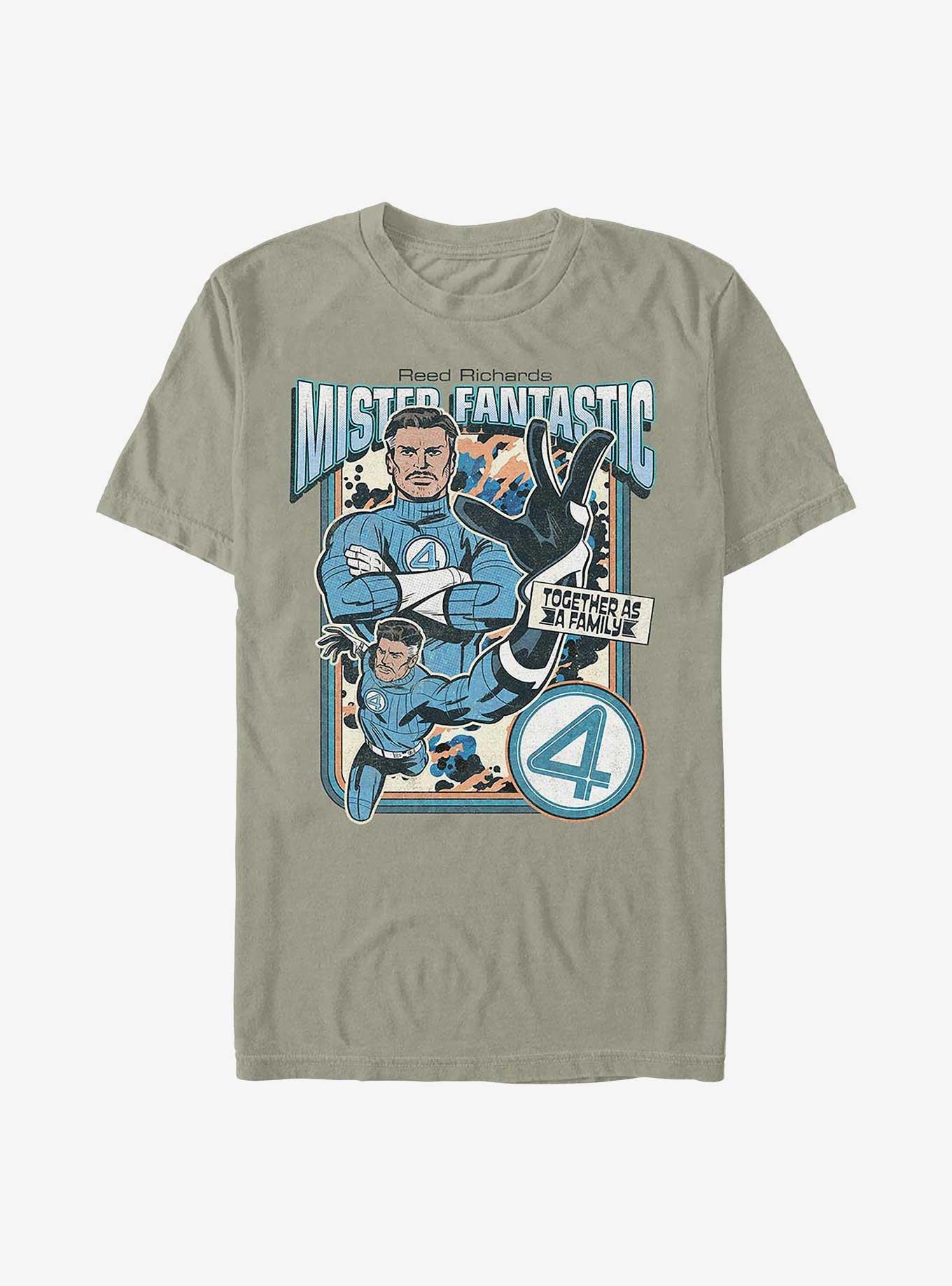 Marvel The Fantastic Four: First Steps Mister Fantastic Reed Garment Dye T-Shirt Hot Topic Exclusive, SANDSTONE, hi-res