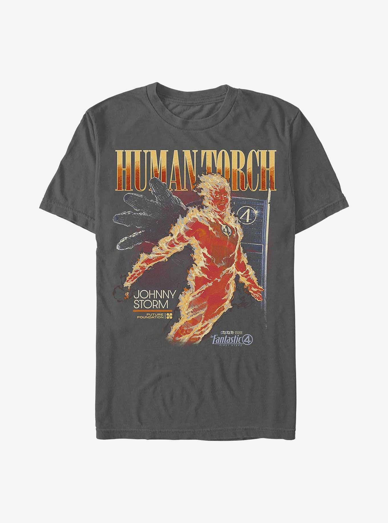 Marvel The Fantastic Four: First Steps Human Torch Garment Dye T-Shirt Hot Topic Exclusive, , hi-res