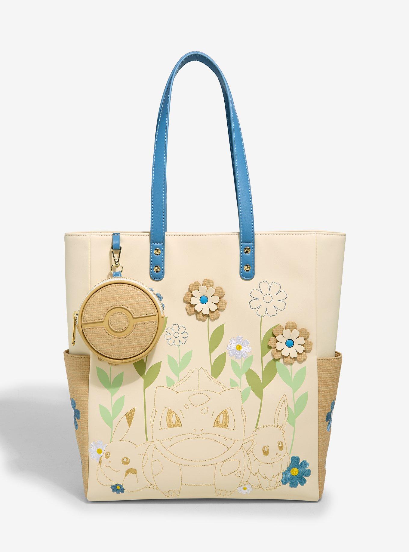 Loungefly Pok&eacute;mon Floral Rattan Tote Bag With Coin Purse, , hi-res
