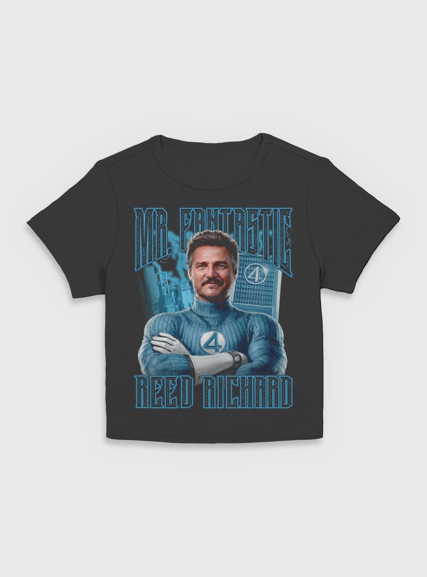 Marvel The Fantastic Four: First Steps Mr. Fantastic Reed Richards Womens Baby T-Shirt BoxLunch Exclusive, BLACK, hi-res
