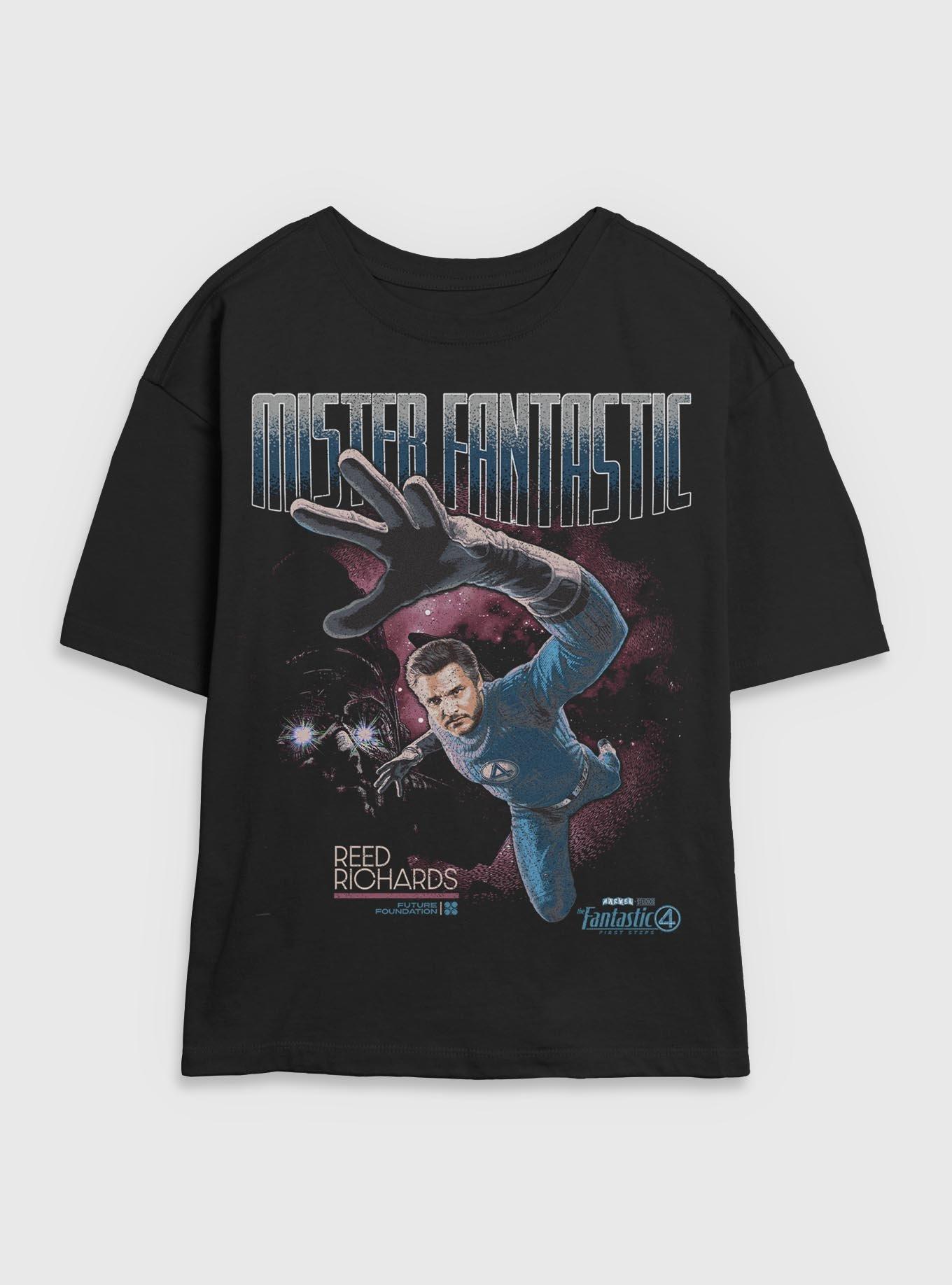 Marvel The Fantastic Four: First Steps Stretch Mr. Fantastic Reed Richards Womens Skimmer T-Shirt BoxLunch Exclusive, , hi-res